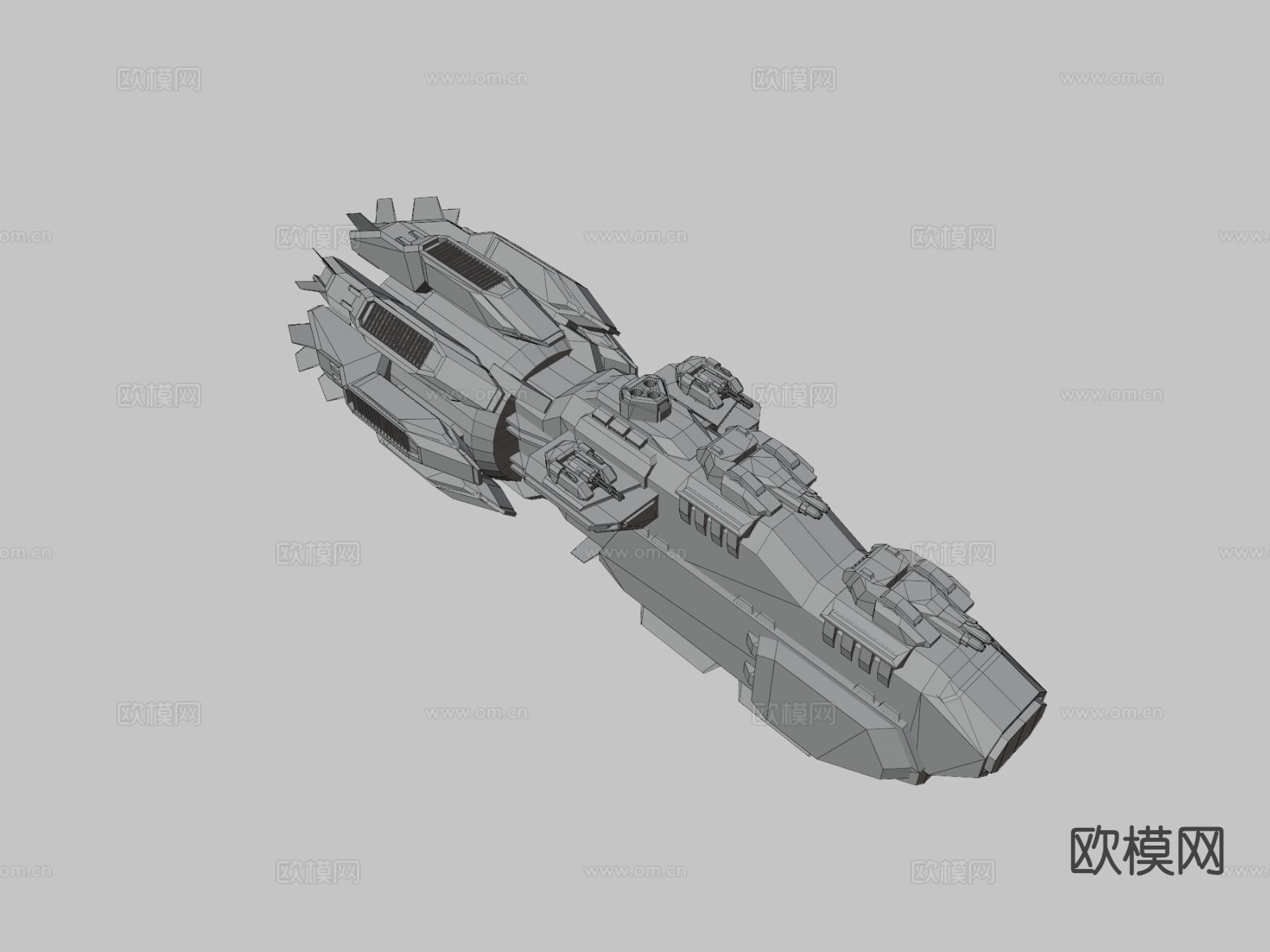 重型护卫舰 科幻飞行器 航母3d模型