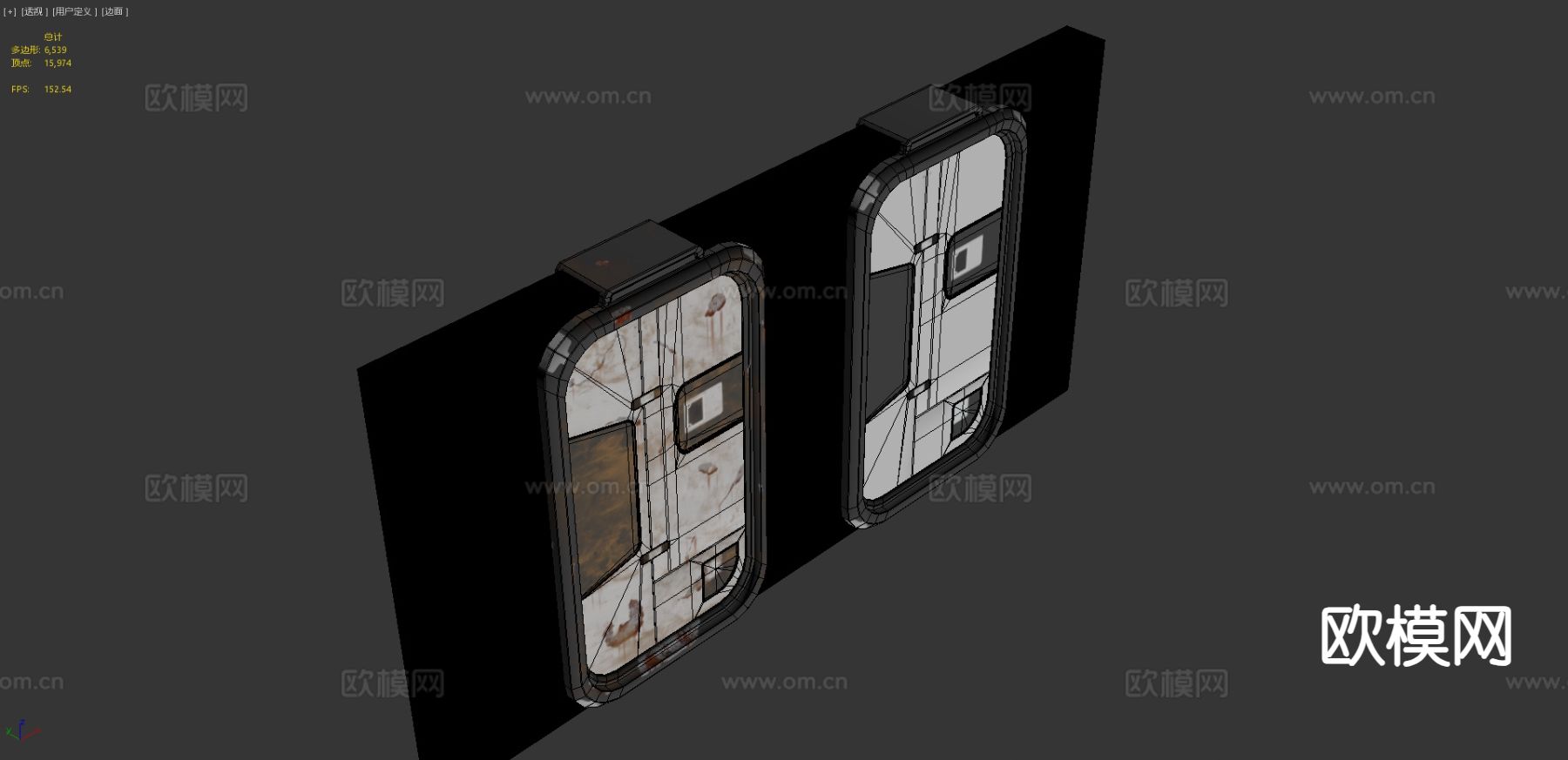 科幻扣门3d模型