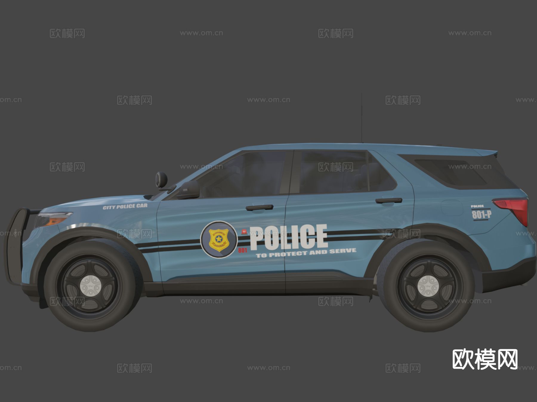 警车 汽车3d模型