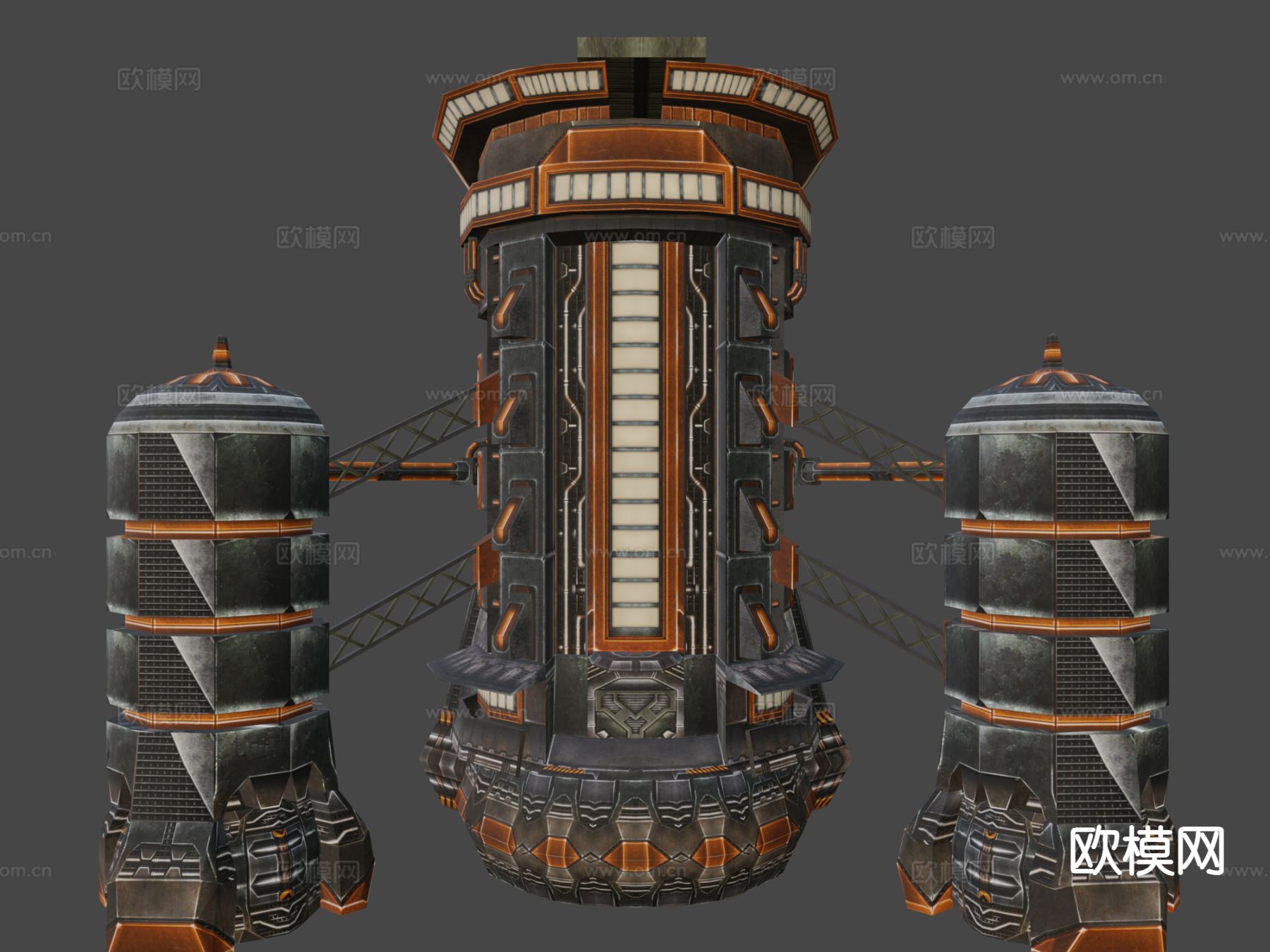 科幻建筑 储存设施3d模型