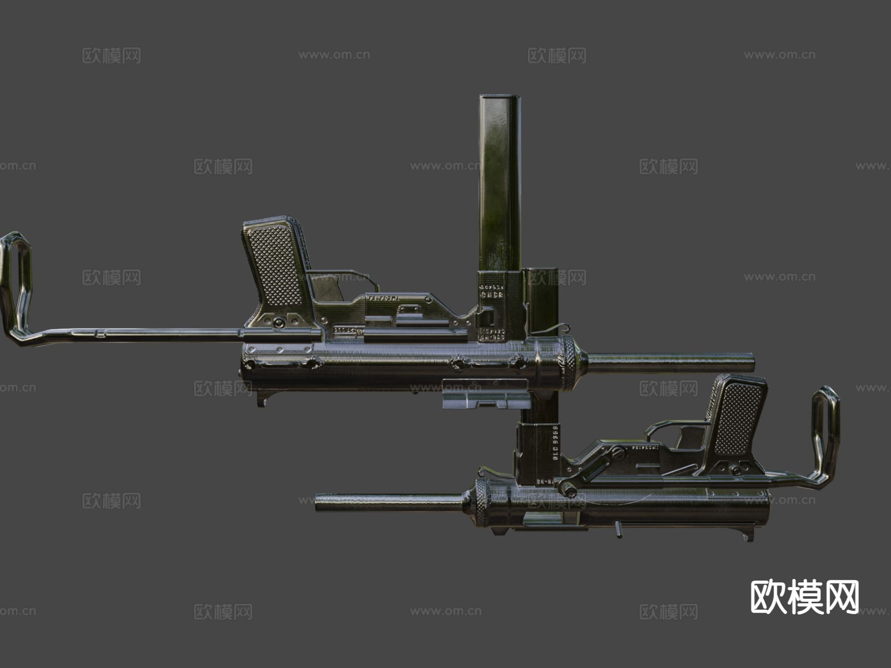 M3油脂枪 冲锋枪3d模型