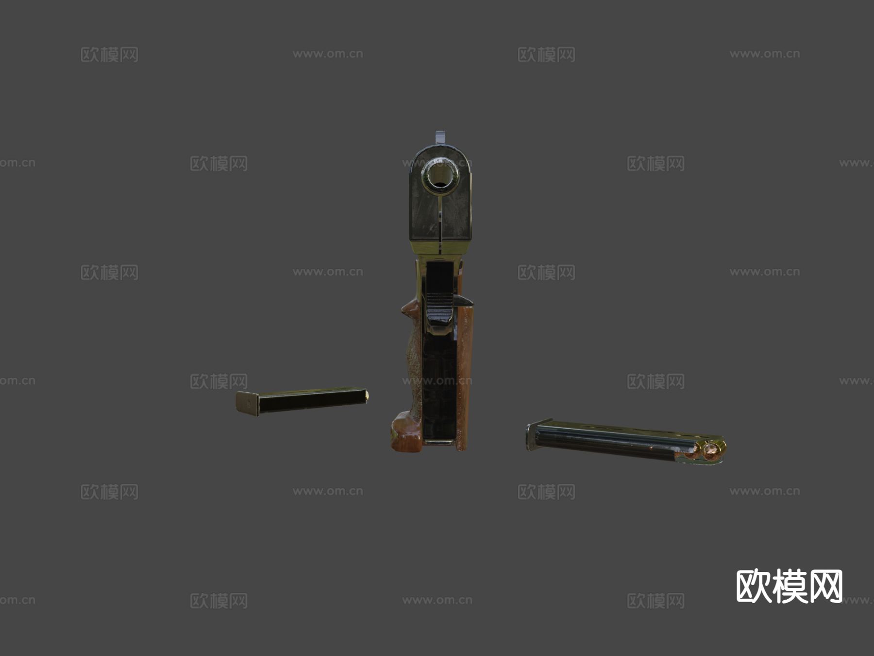 P9s手枪3d模型下载（渲染图9）