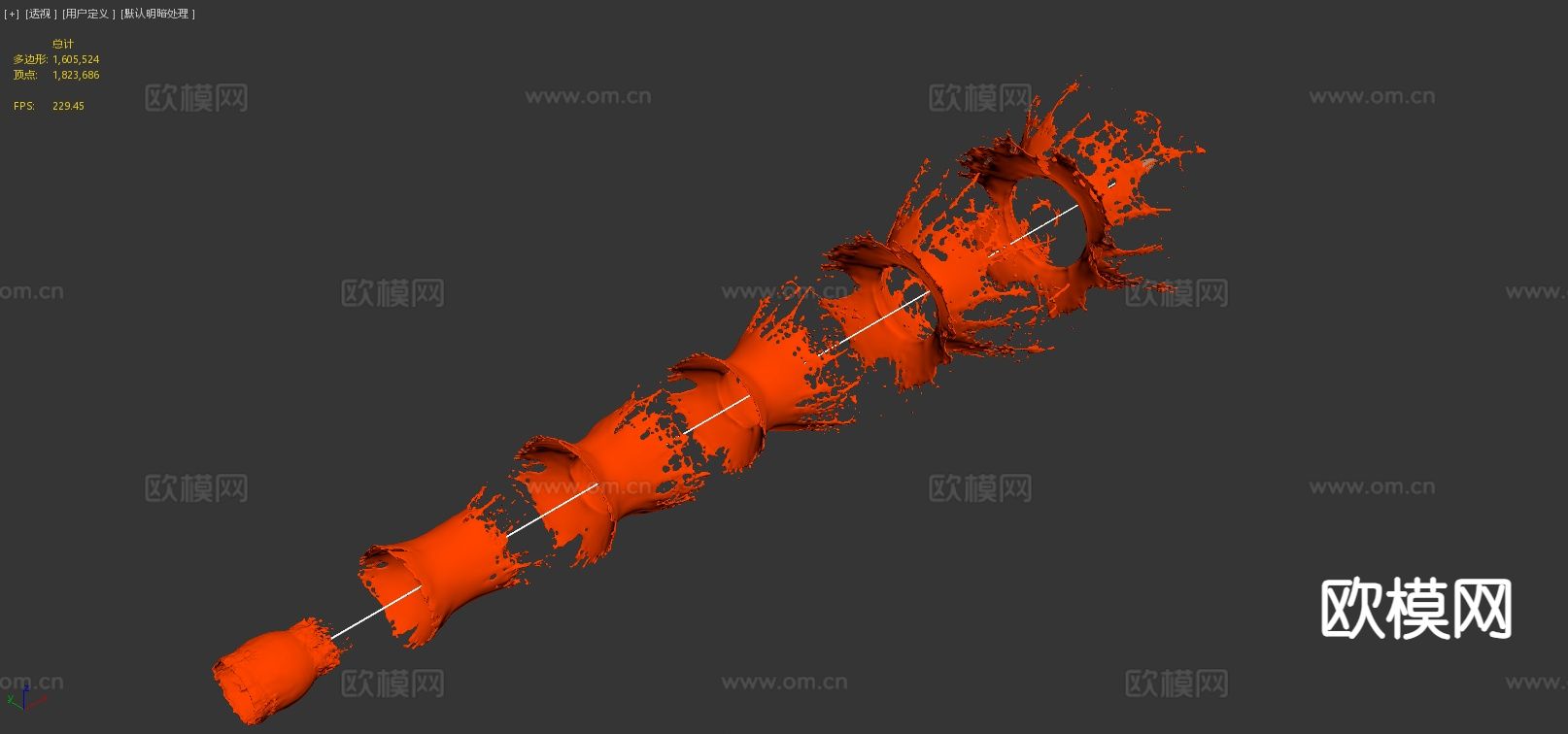 溅射包 子弹射击 游戏道具3d模型