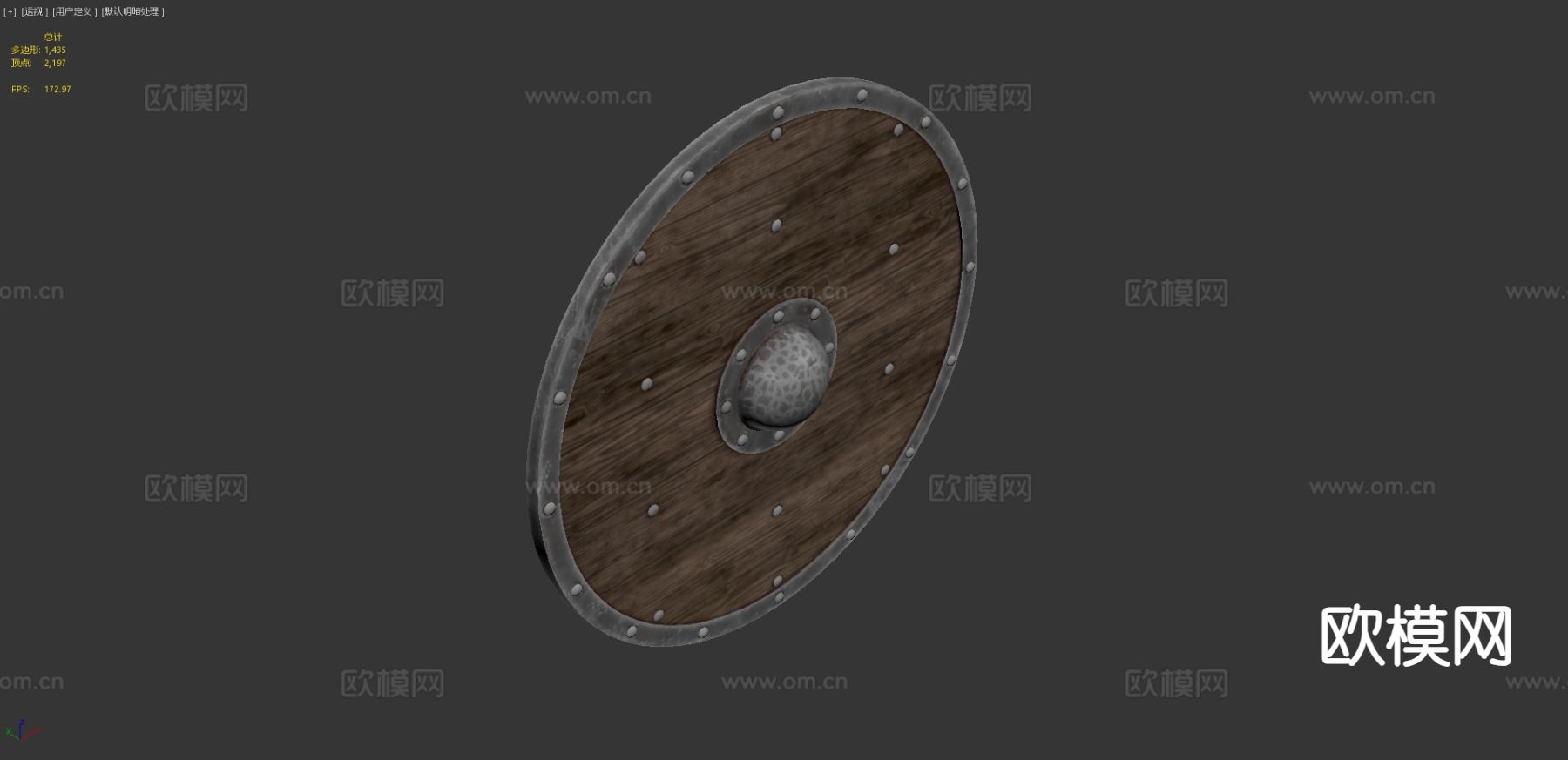 维京盾牌 护盾 圆盾 游戏道具3d模型