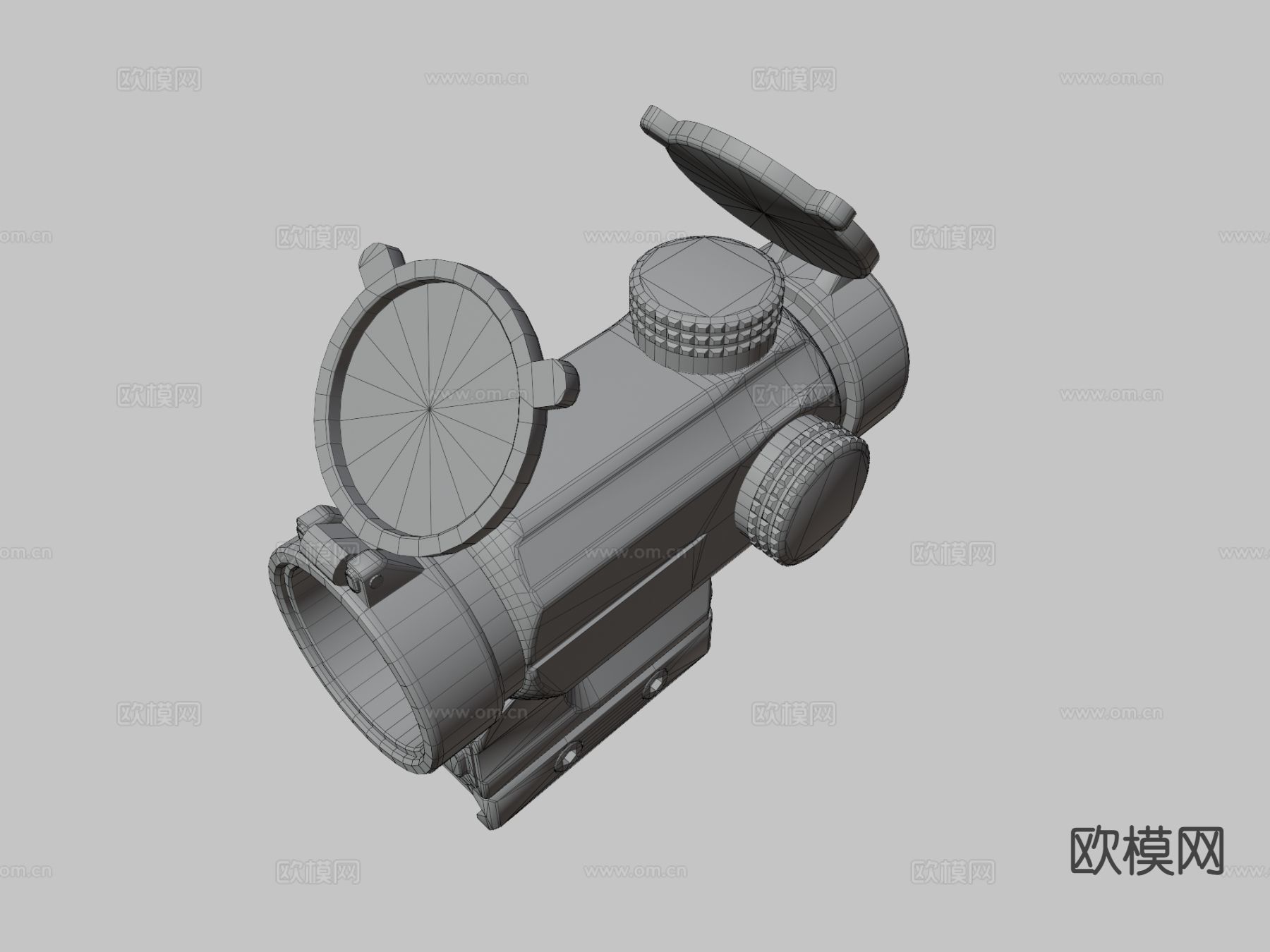 漩涡瞄准镜 AR棱镜 红点3d模型