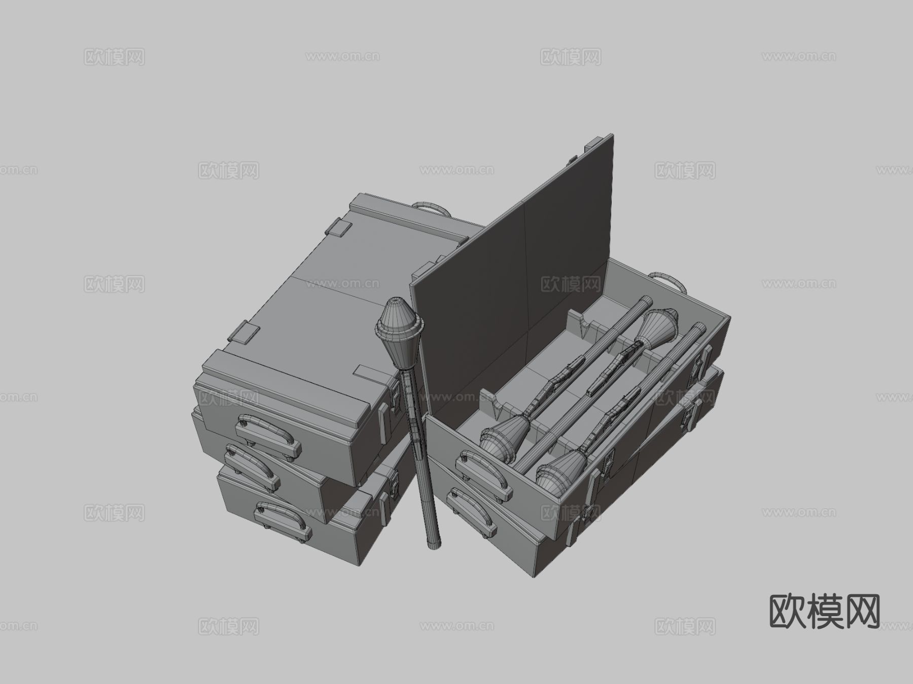 军用补给3d模型