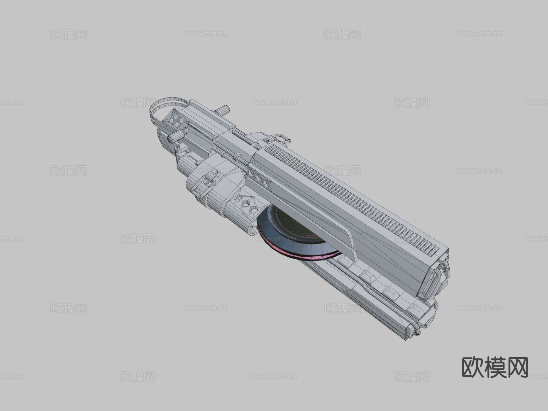 科幻手枪 游戏武器3d模型