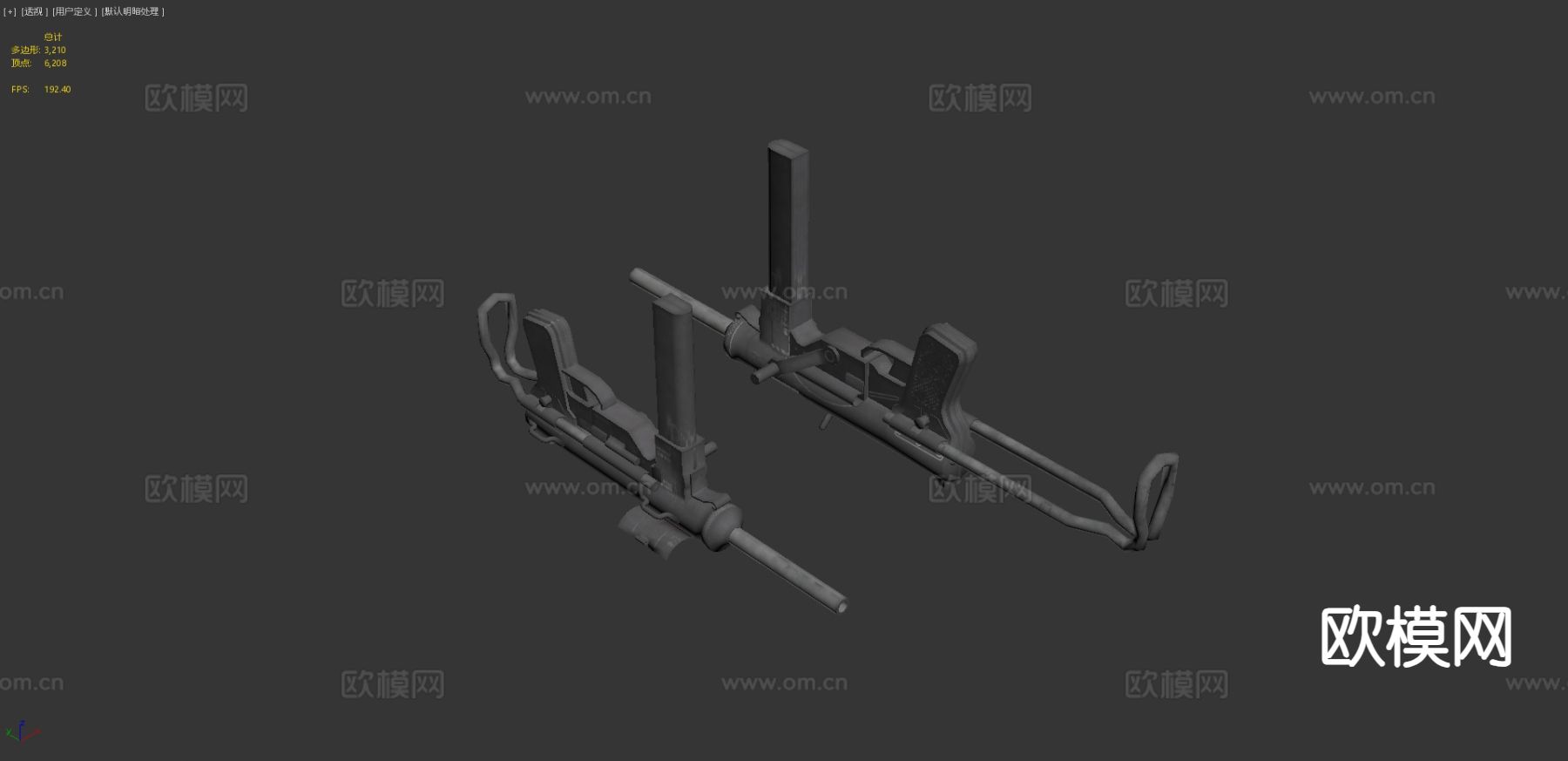 M3油脂枪 冲锋枪3d模型