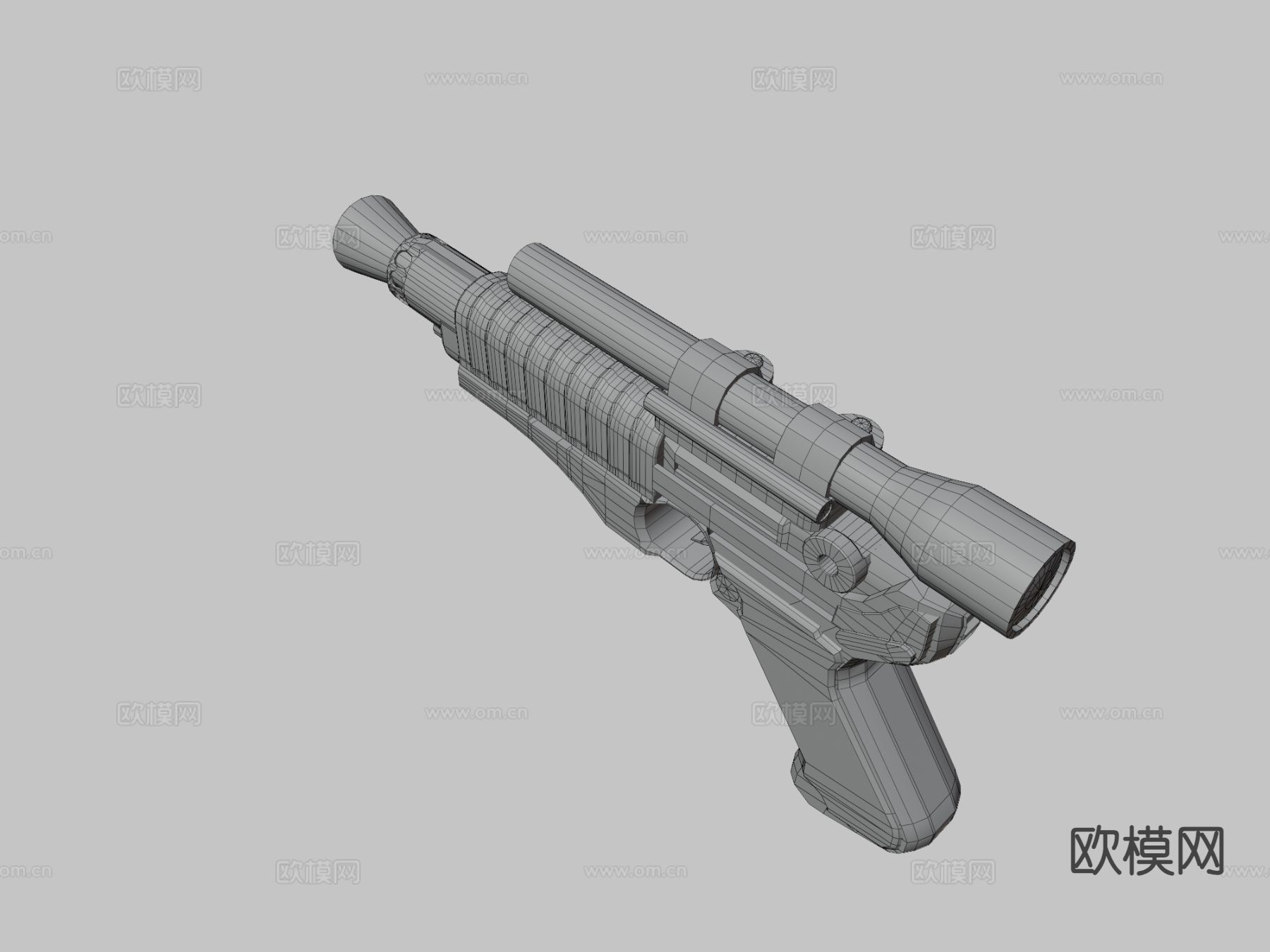 重型爆破手枪3d模型