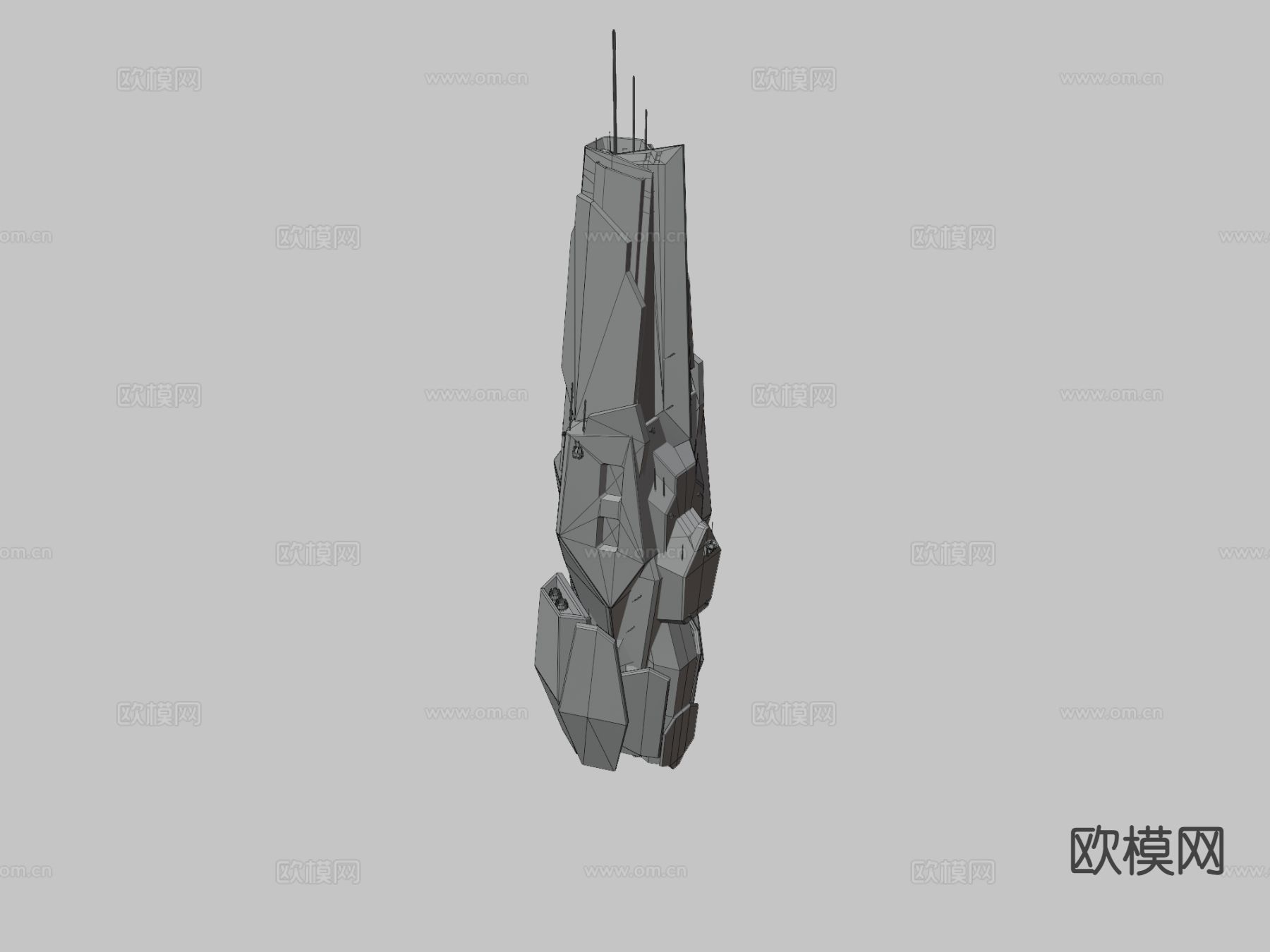 近战潜行者战舰3d模型