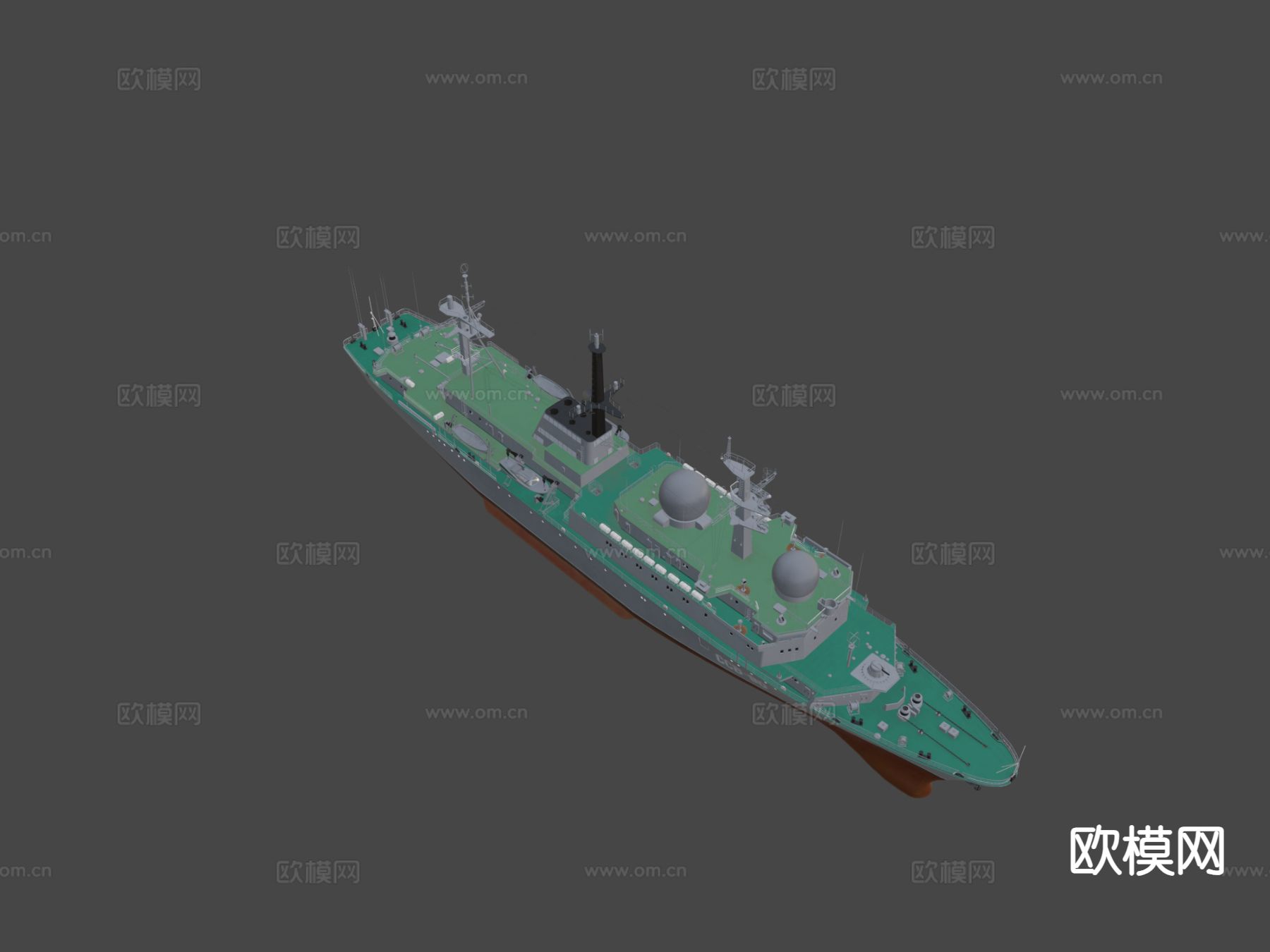 情报船 护卫舰 军舰 巡逻航3d模型