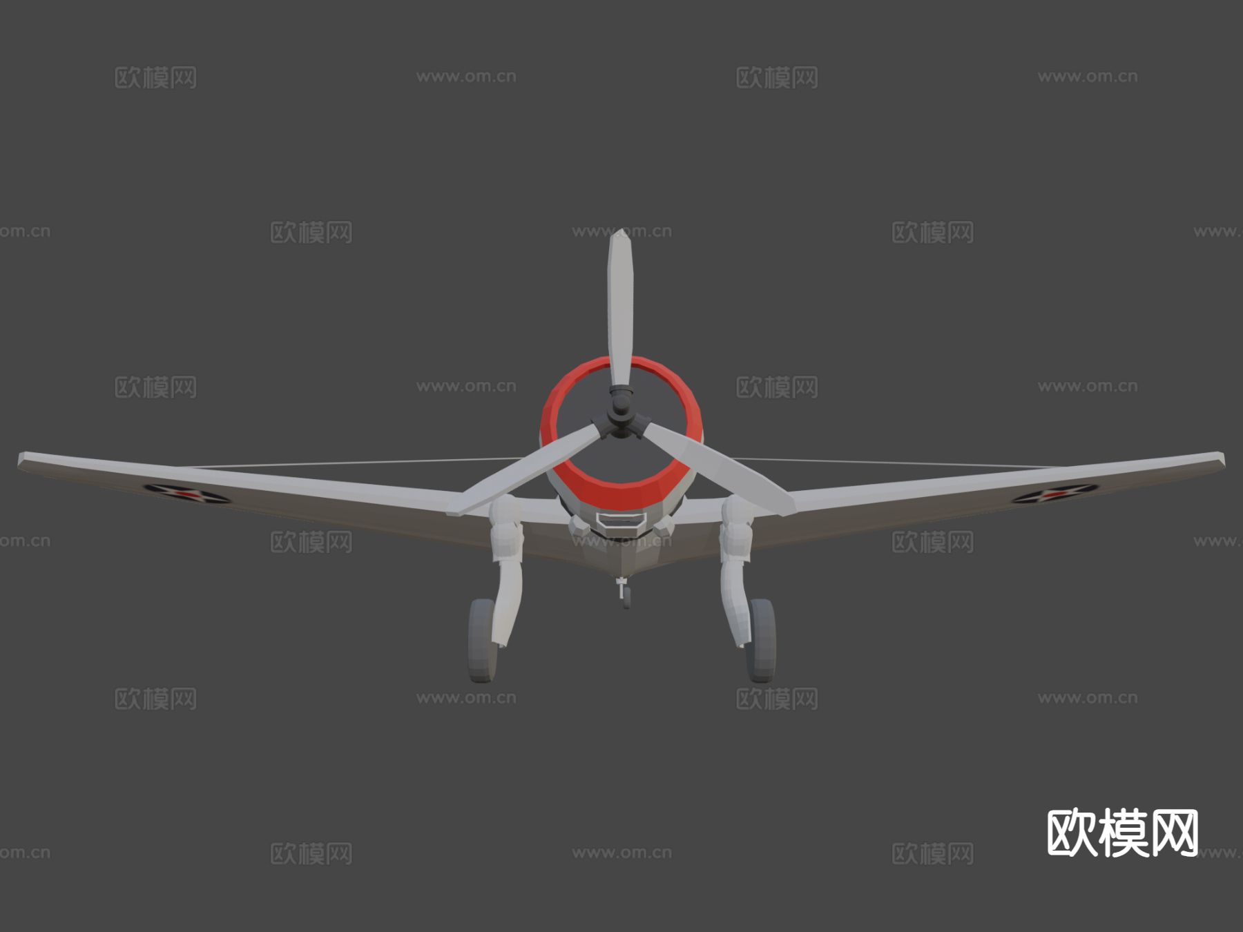 卡通飞机 游戏道具3d模型