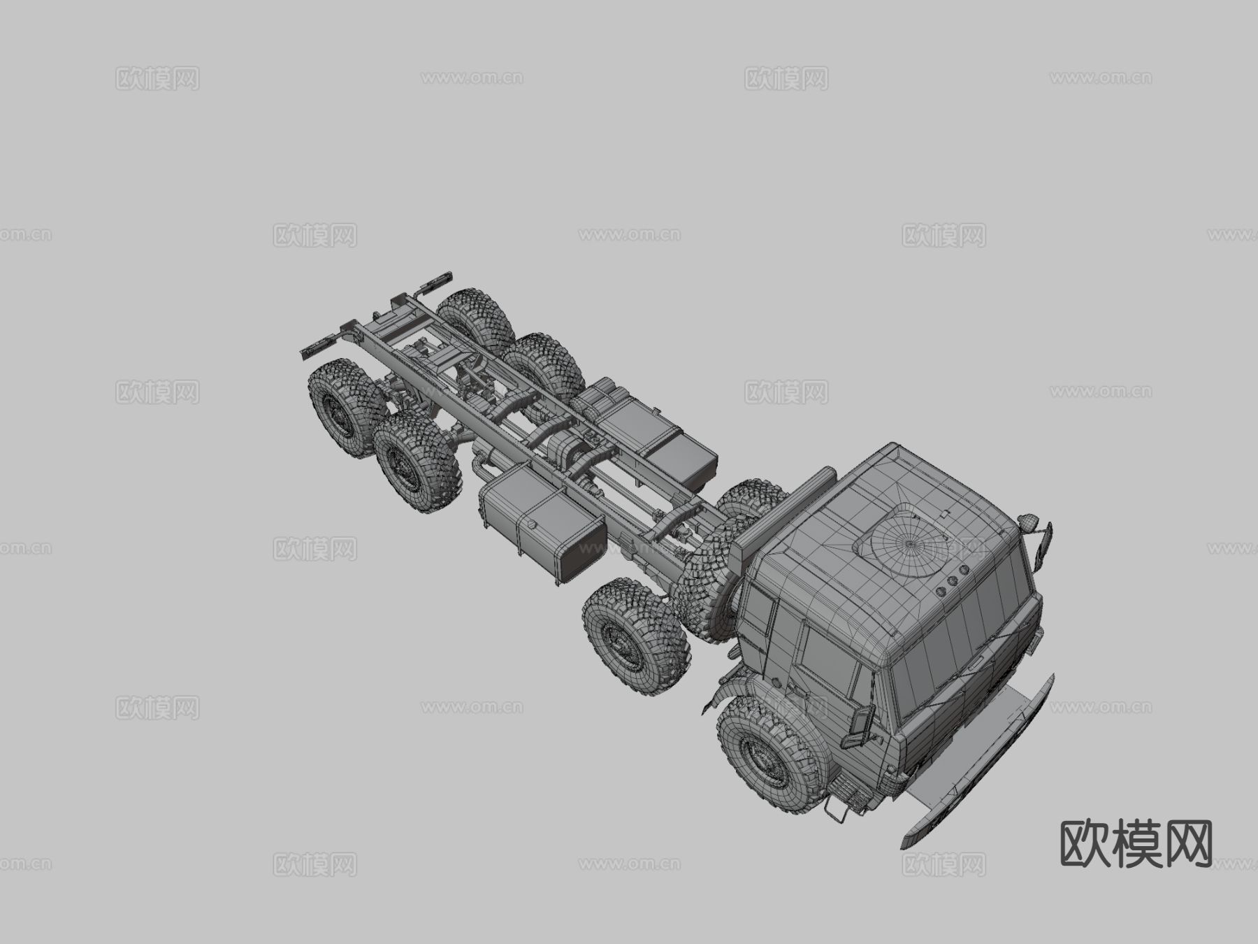 重型公用卡车3d模型