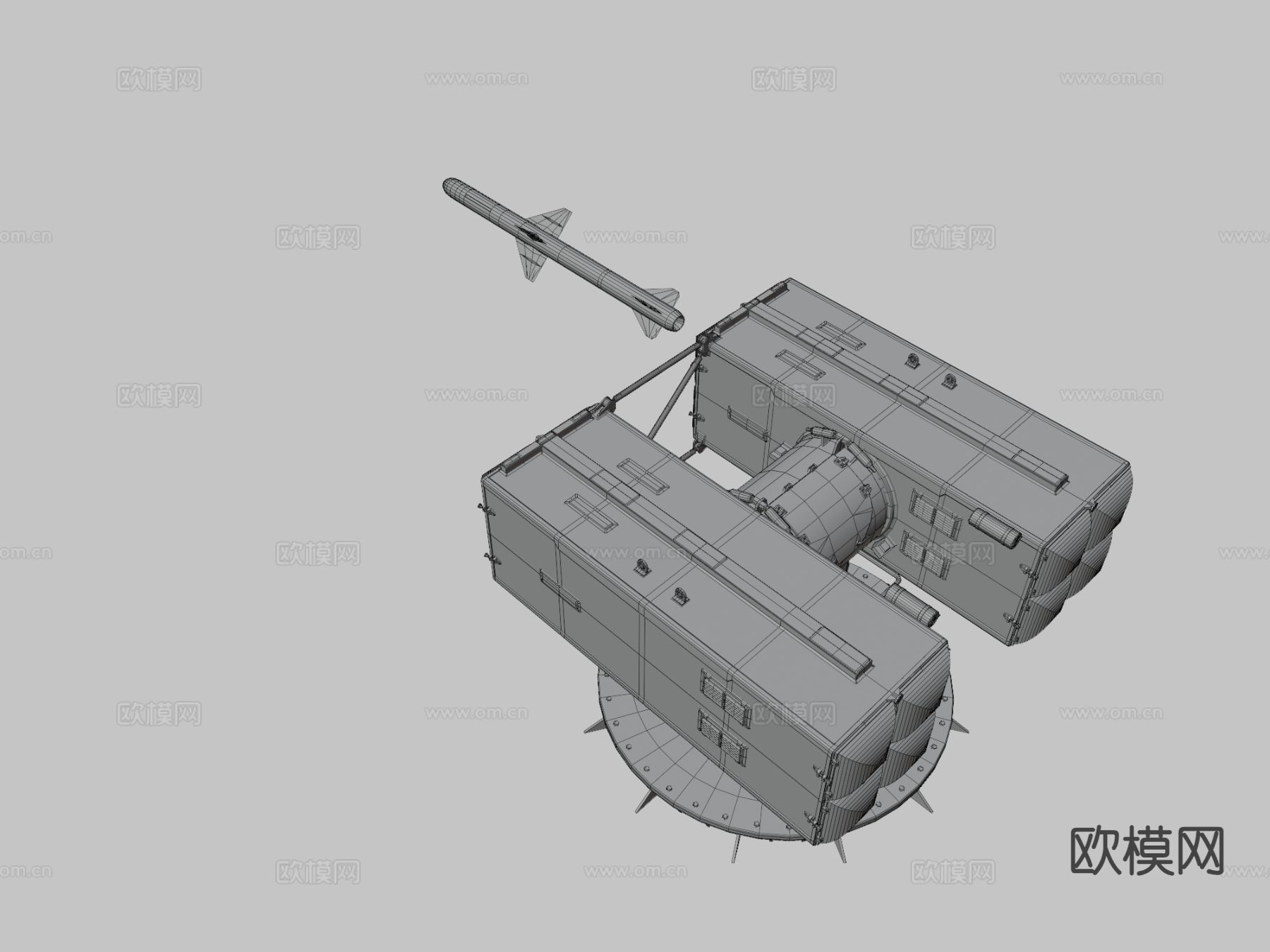 炮塔 炮弹 导弹 火箭炮3d模型