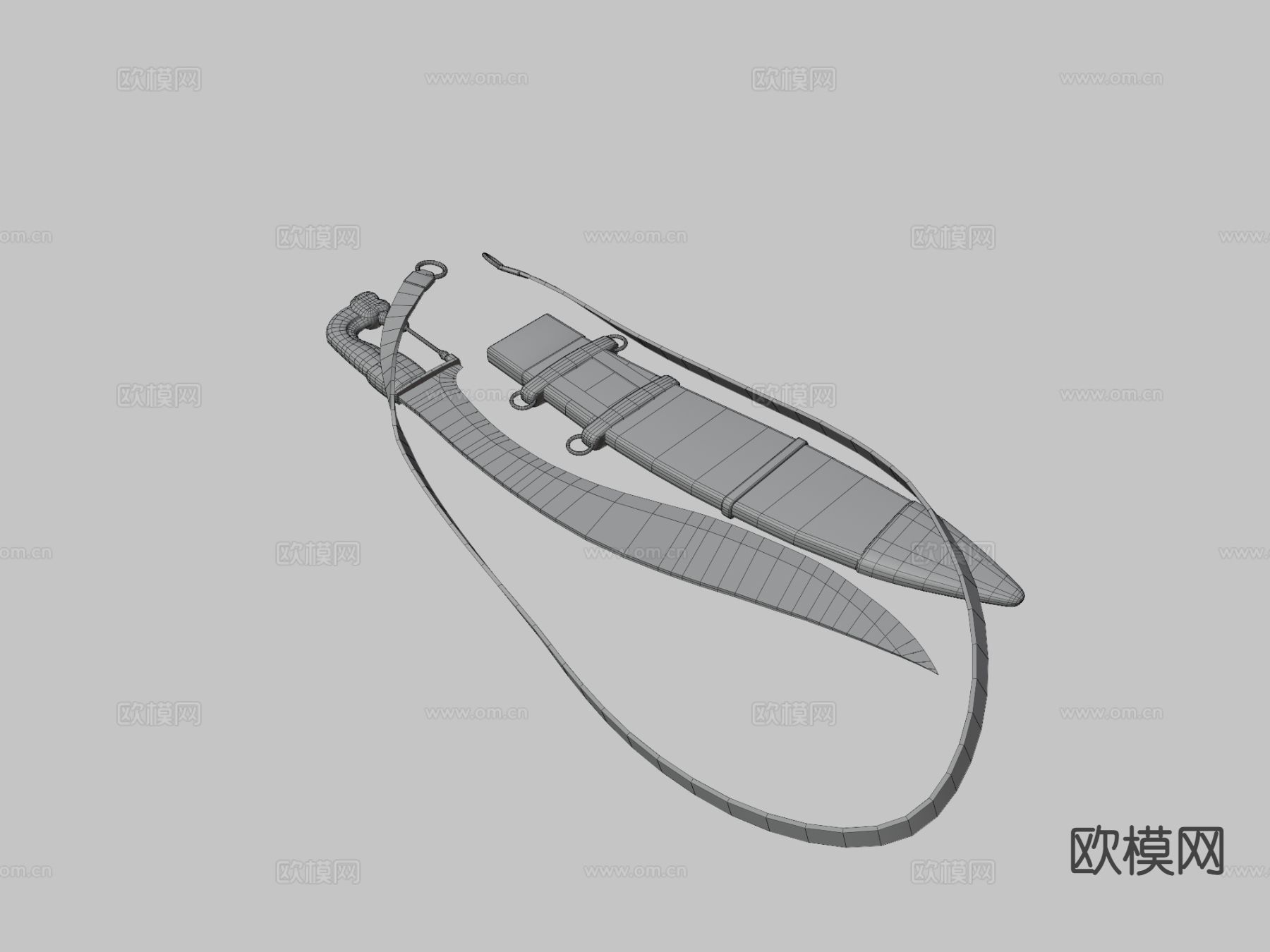 带鞘的古刀3d模型