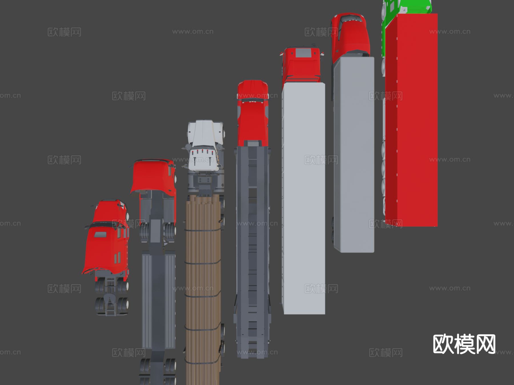 汽车 卡车 运输车3d模型