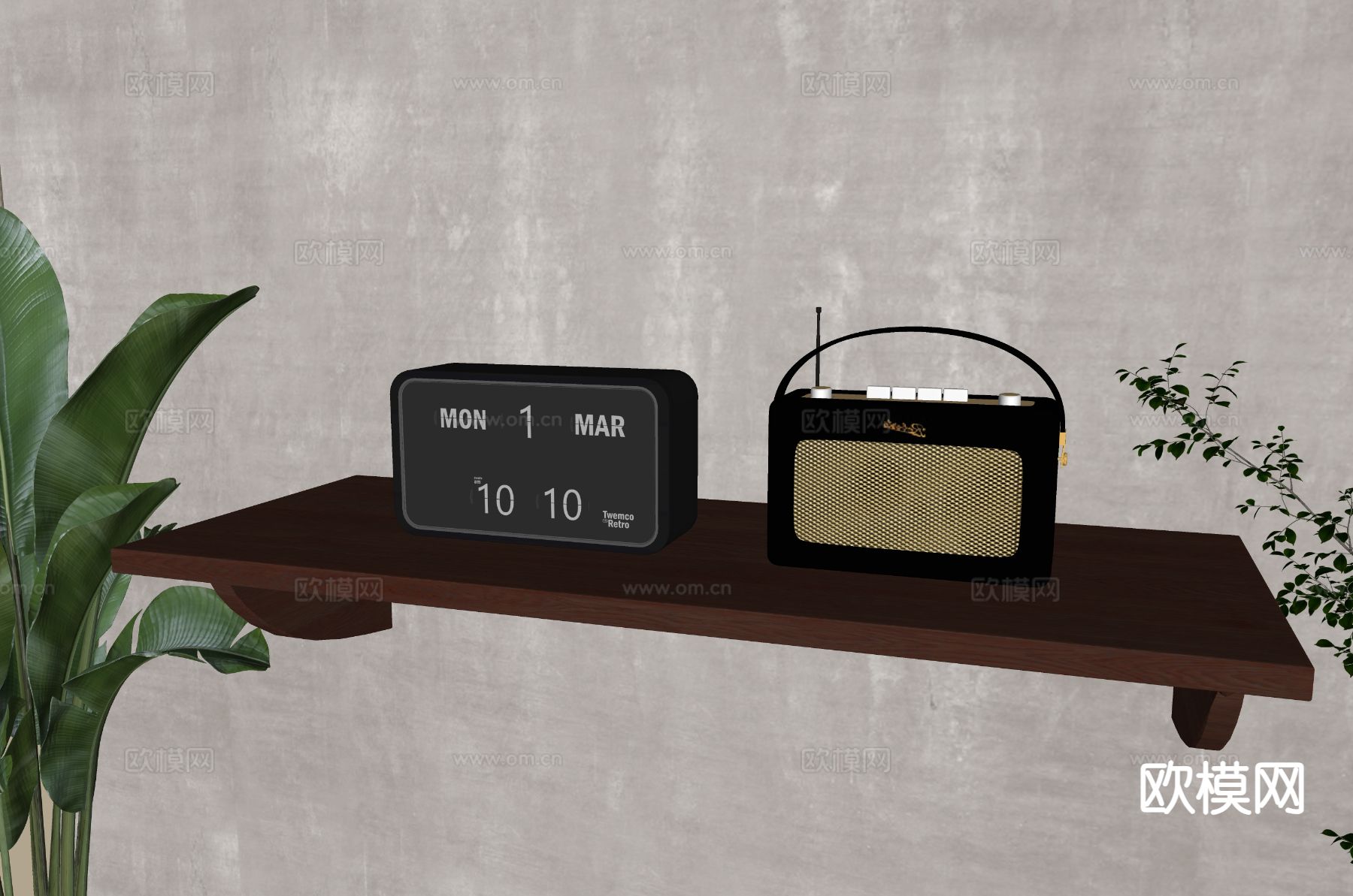 北欧收音机su模型下载（渲染图1）