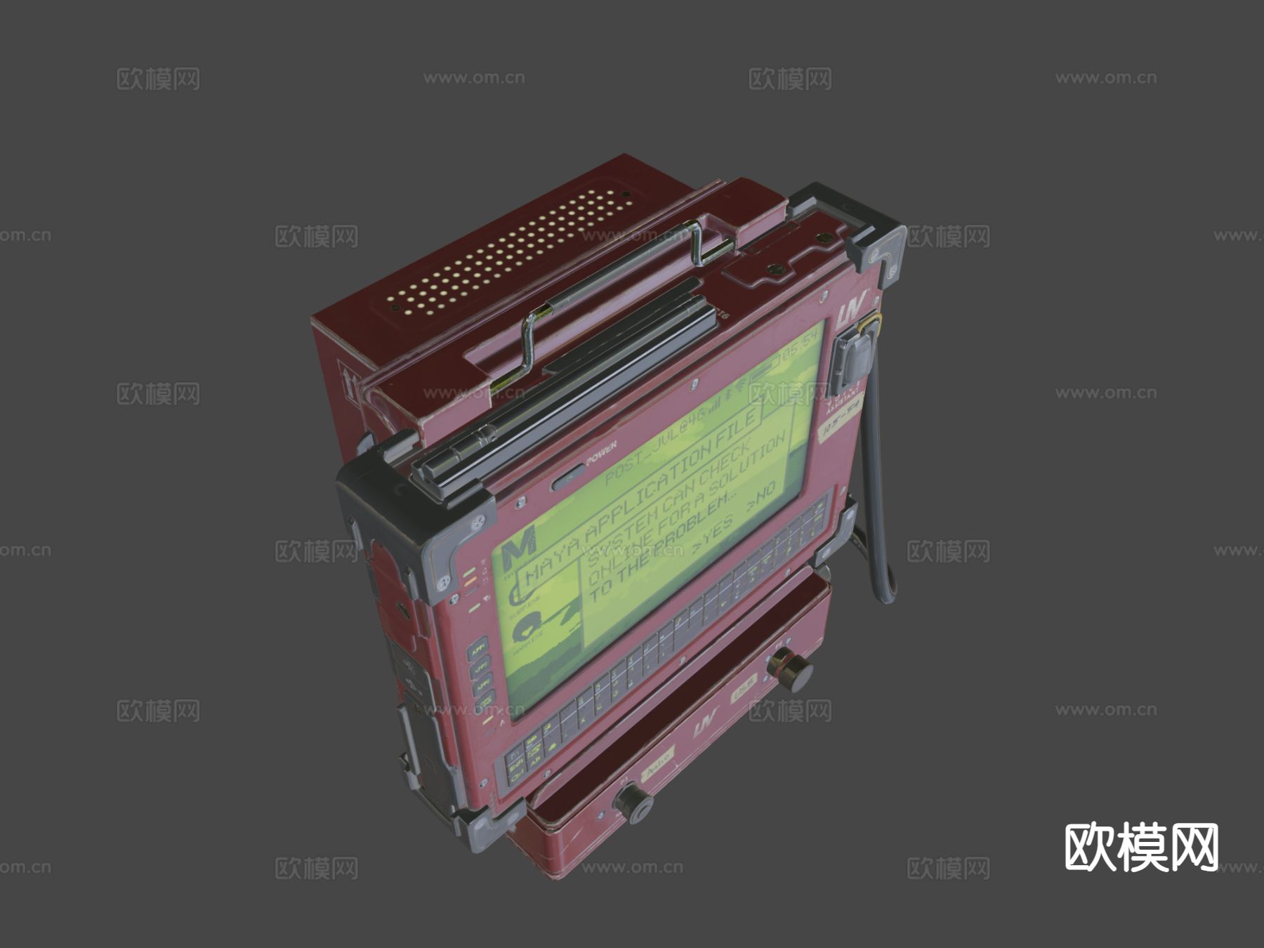 定制军用级平板电脑3d模型