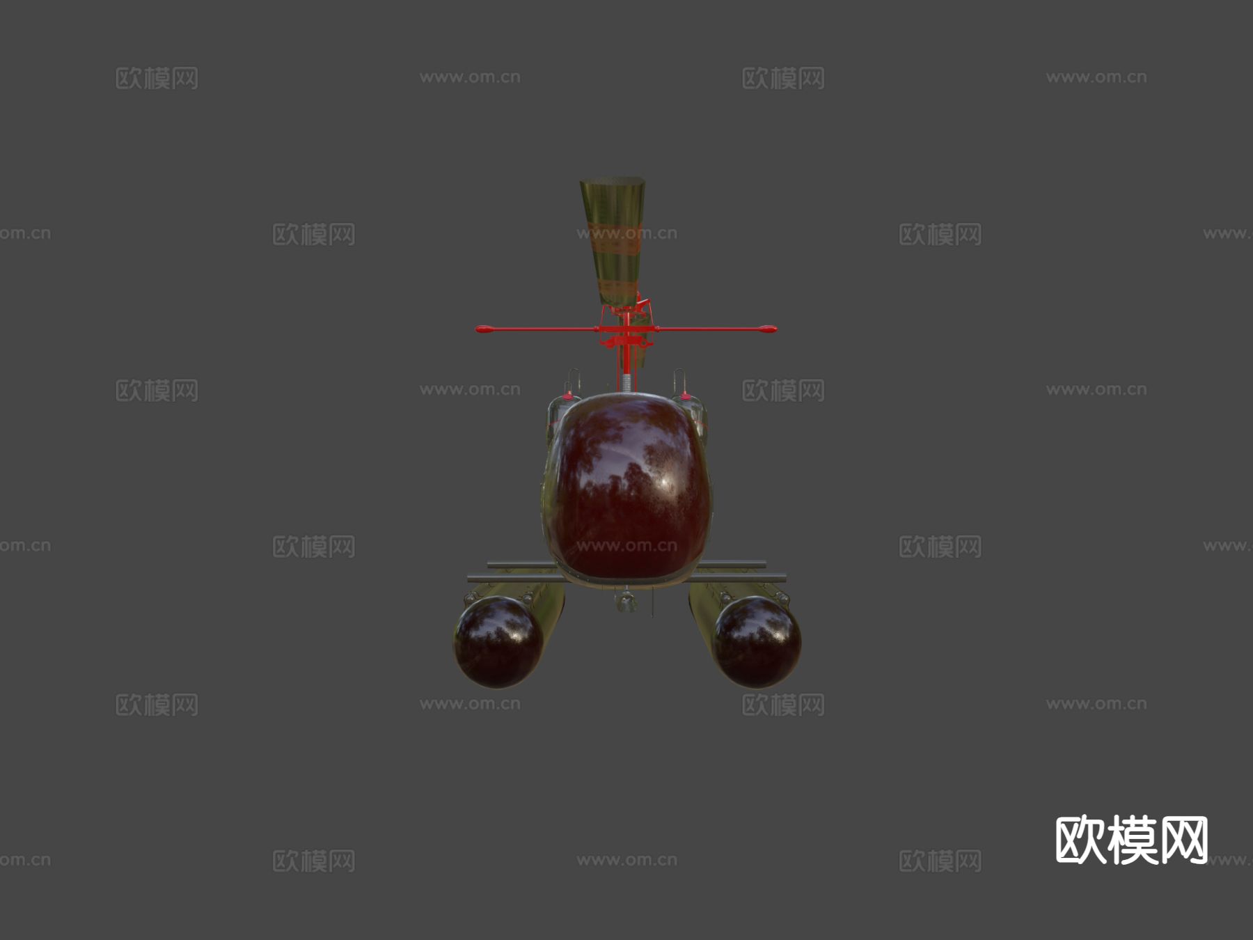 Bell47 飞机 直升机 侦察机3d模型