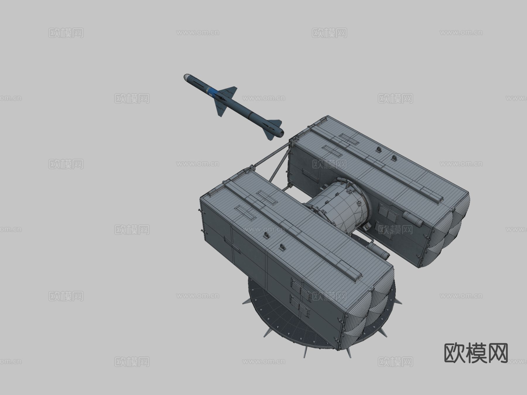 炮塔 炮弹 导弹 火箭炮3d模型