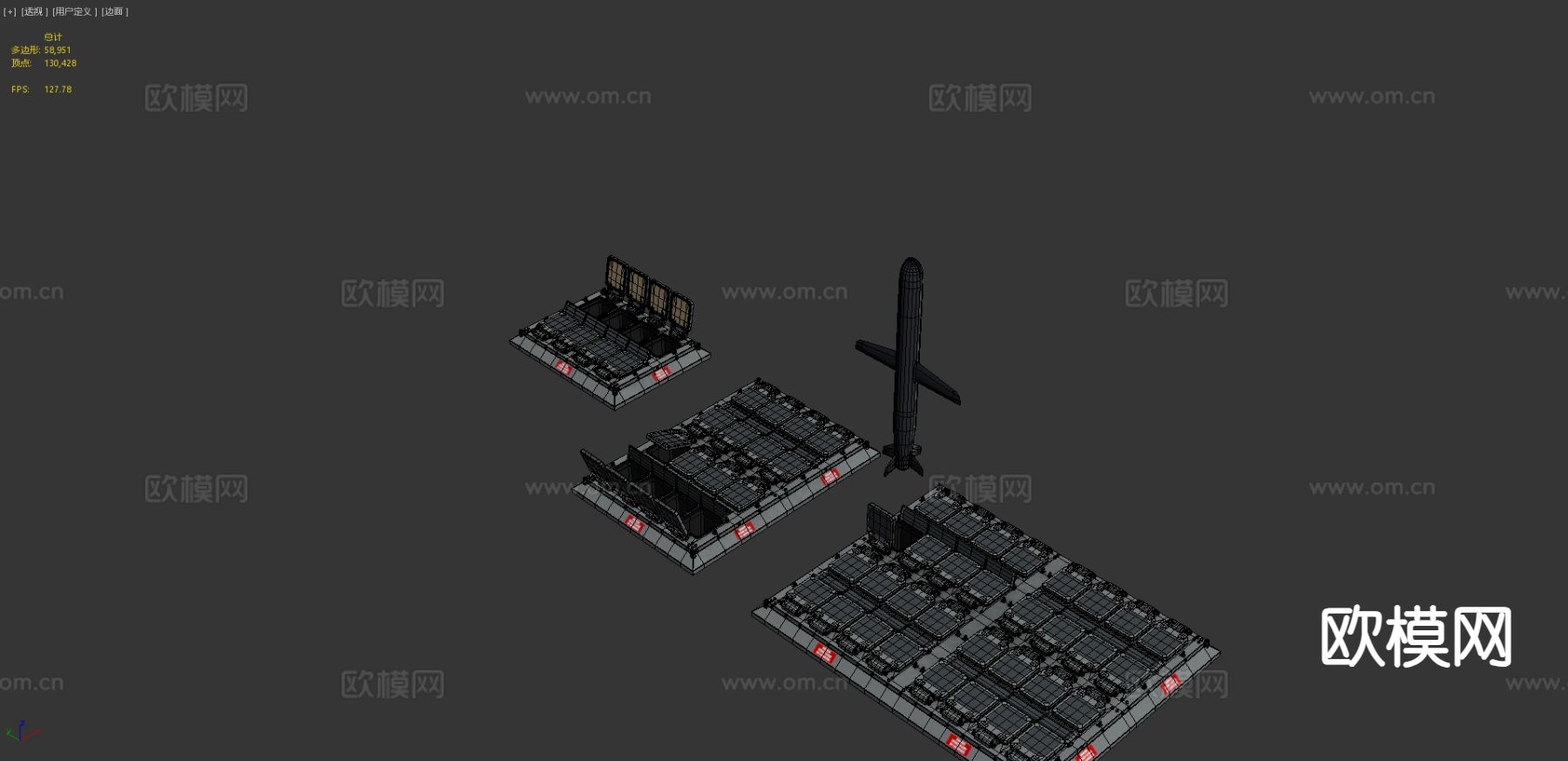 导弹发射器 武器3d模型