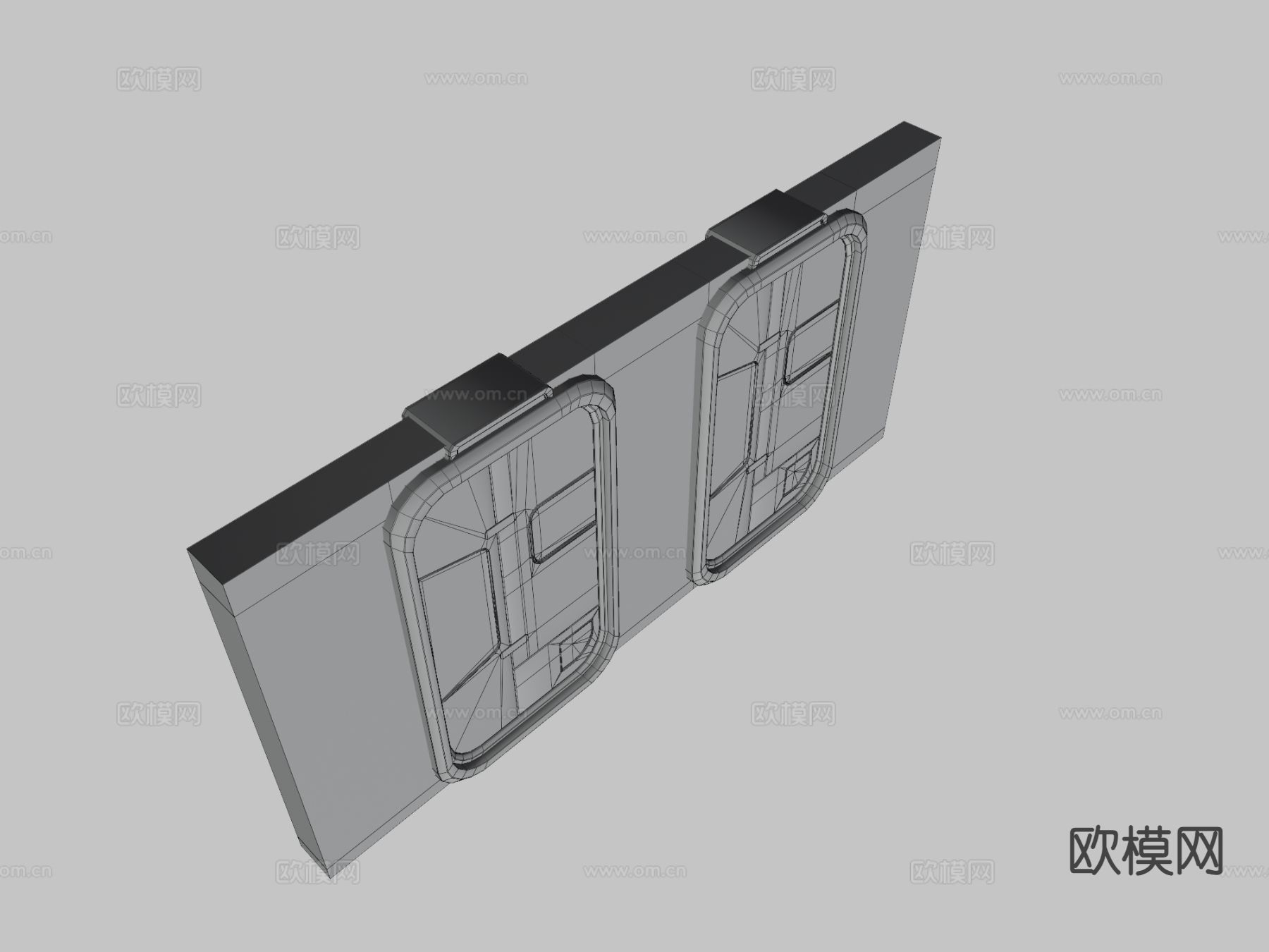 科幻扣门3d模型