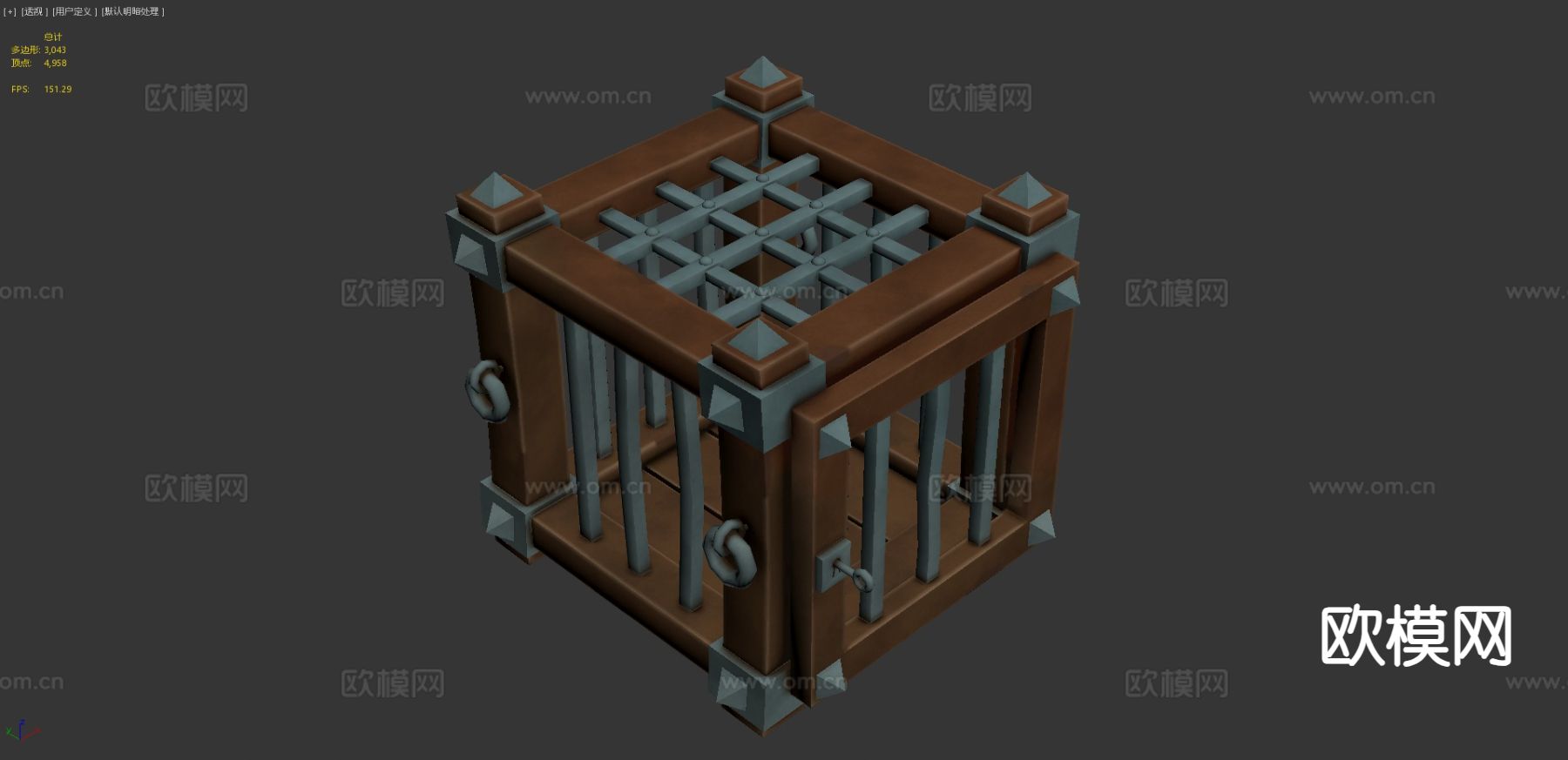 卡通笼子3d模型