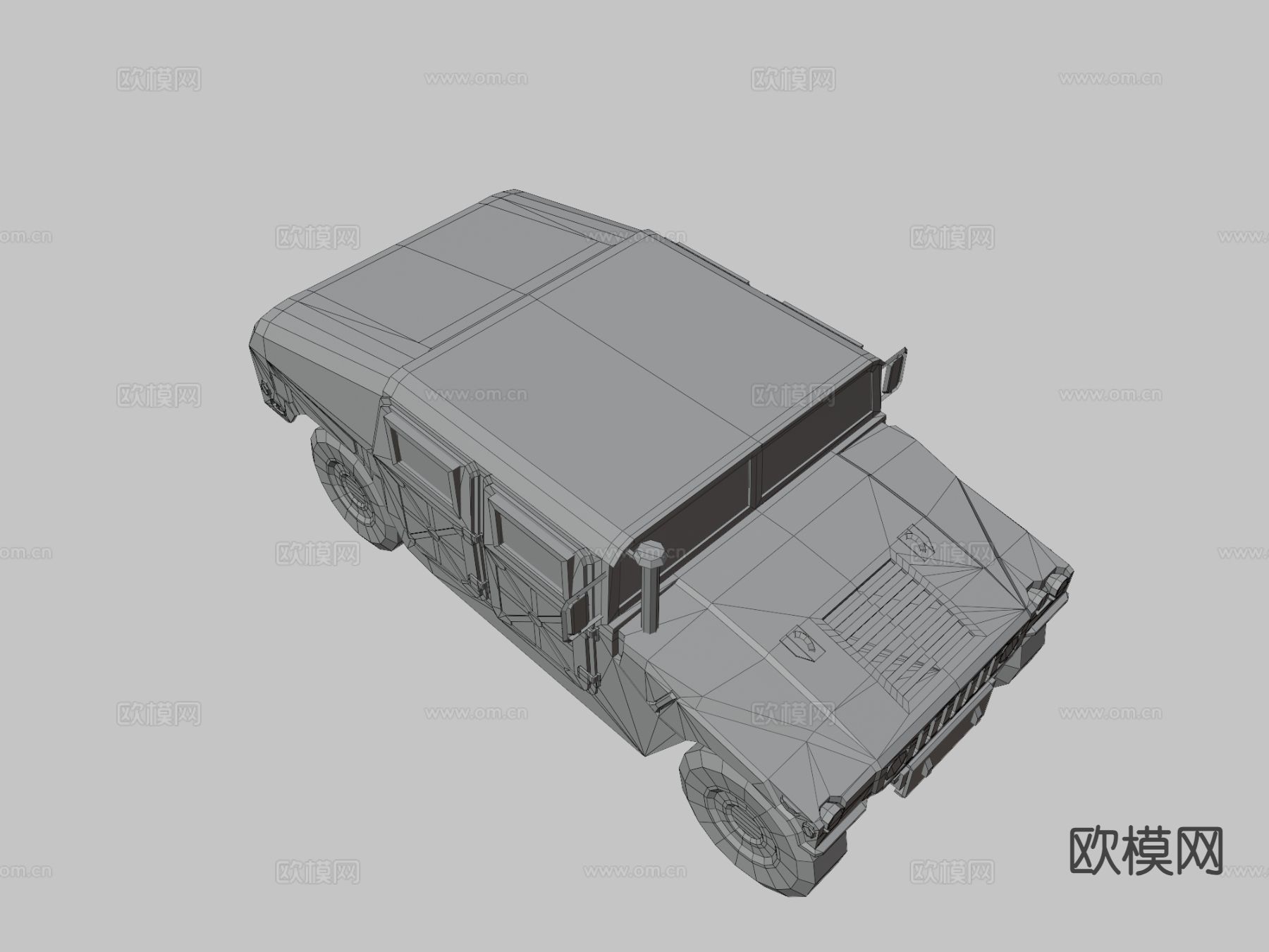 悍马装甲车 汽车 越野车3d模型