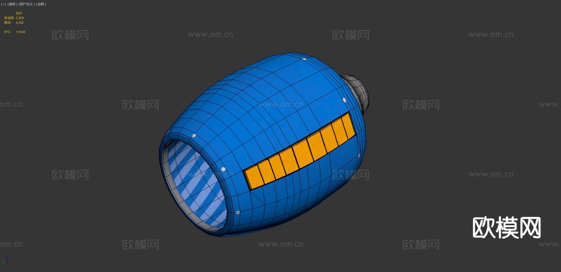 巨型爆破枪 游戏道具3d模型