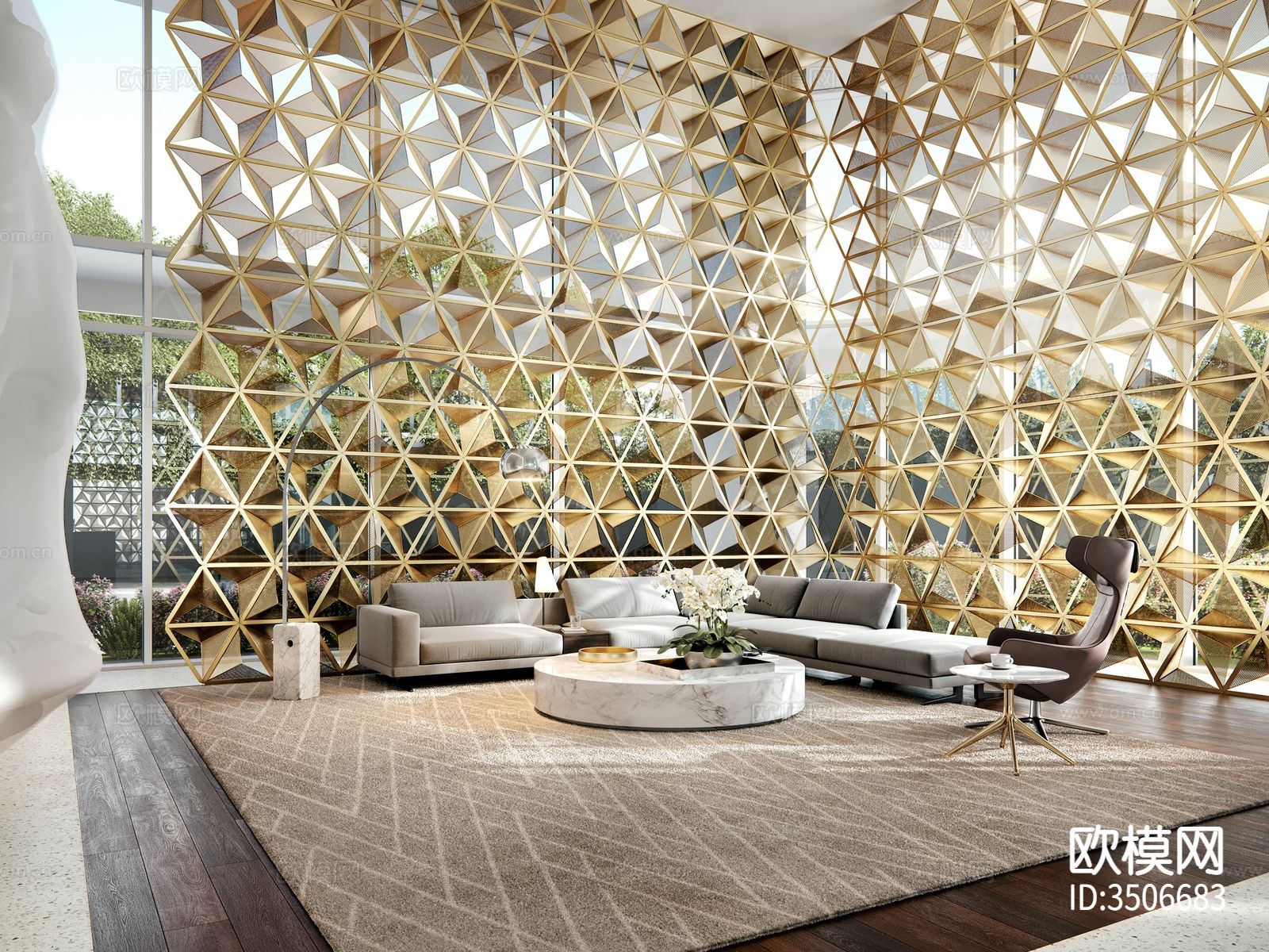 现代售楼处装修效果图下载（渲染图4）