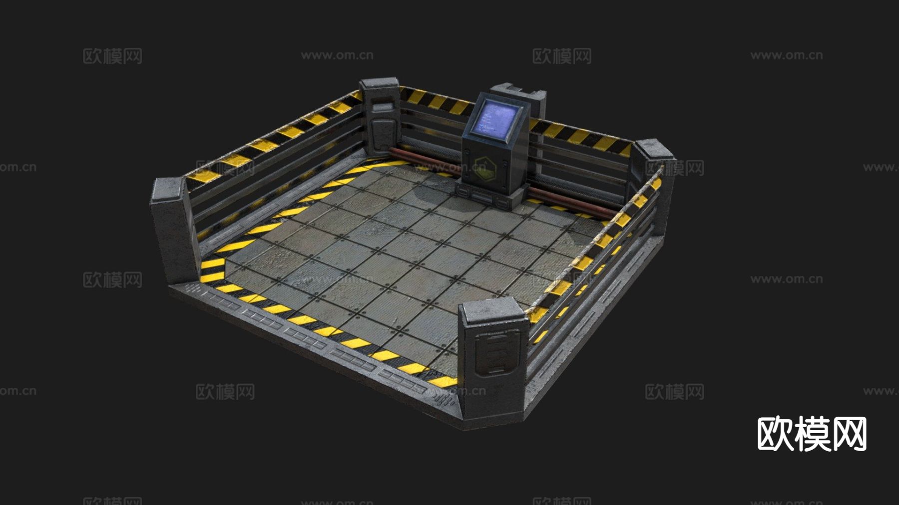 升降机-电梯3d模型下载（渲染图1）