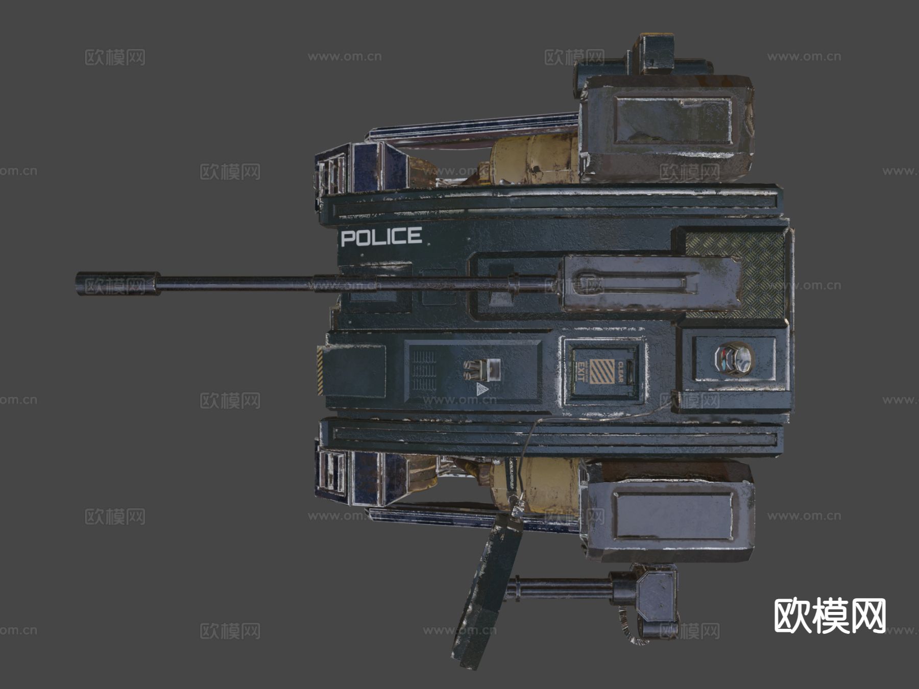 动画机甲 侦察机甲 游戏道具3d模型下载（渲染图9）