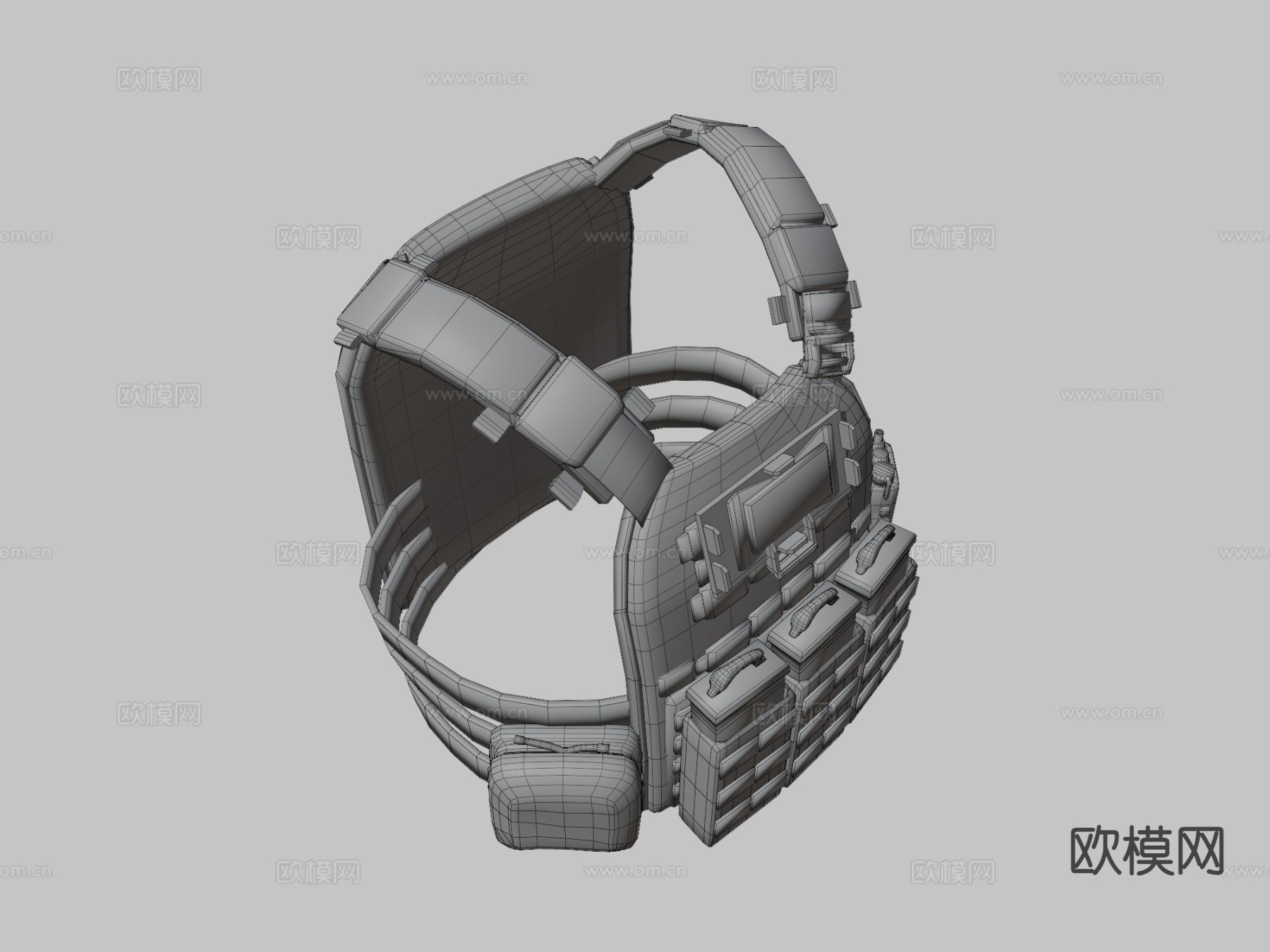 反恐身体装甲 防弹背心3d模型