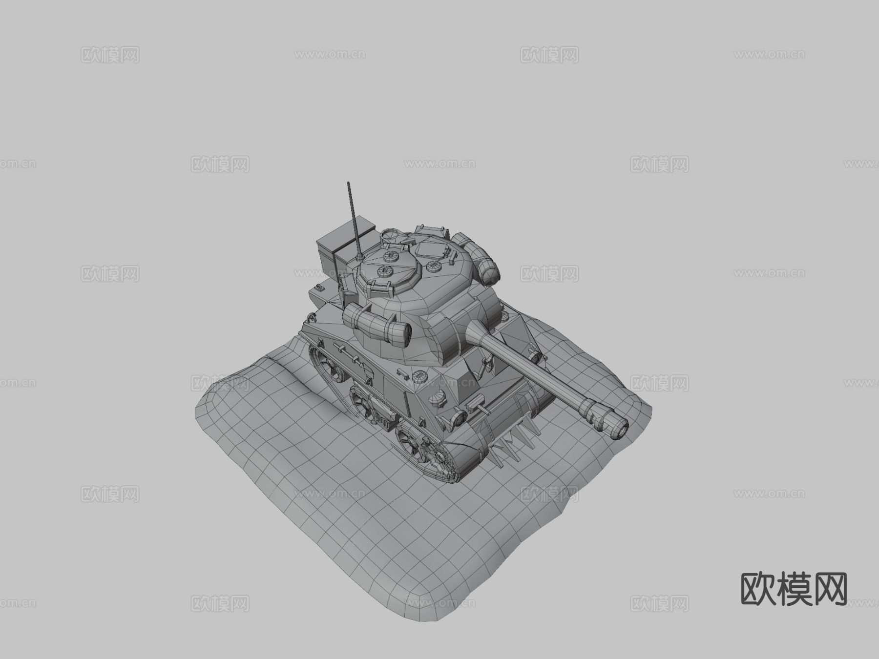 胖独角兽坦克3d模型