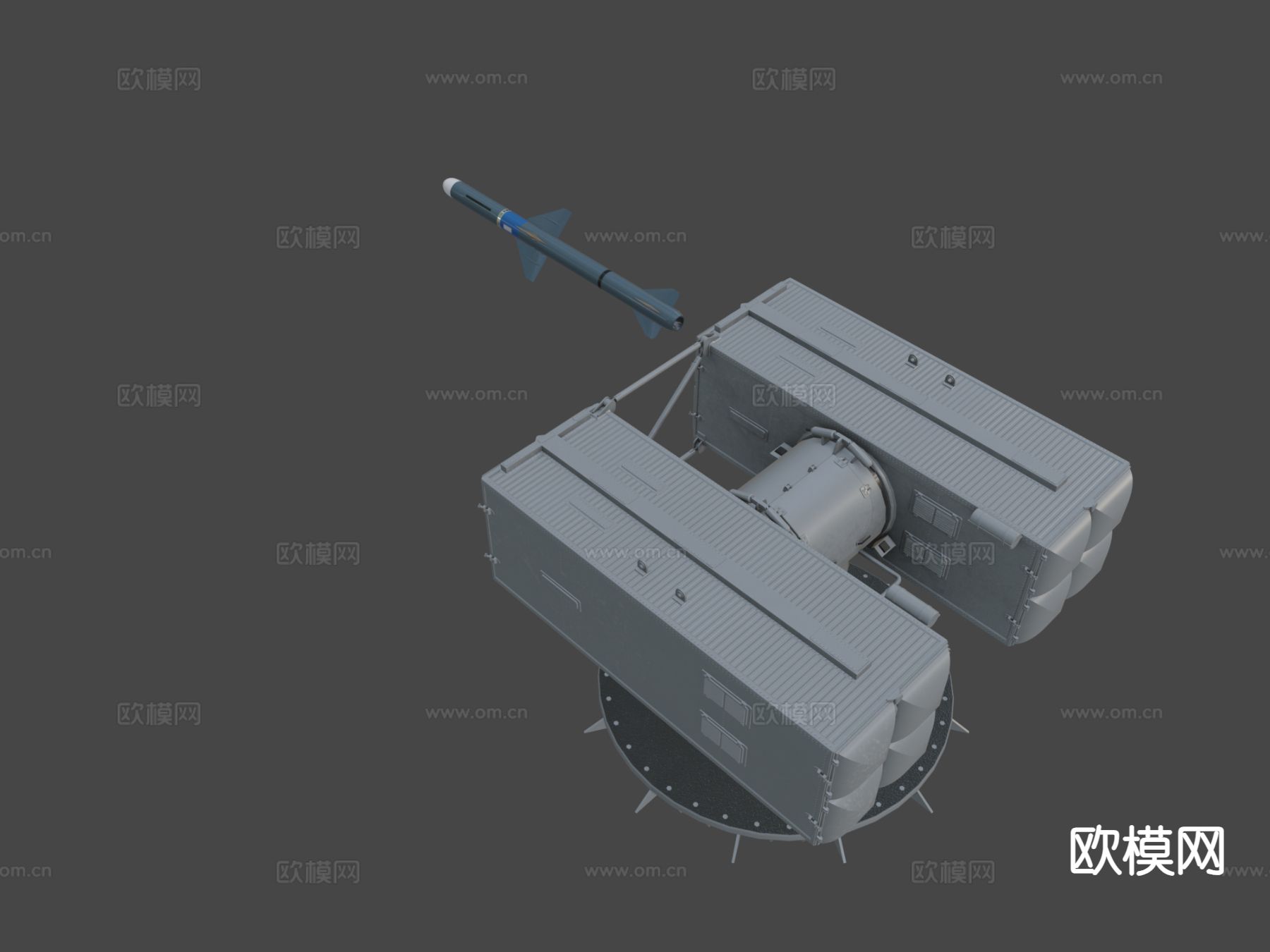 炮塔 炮弹 导弹 火箭炮3d模型