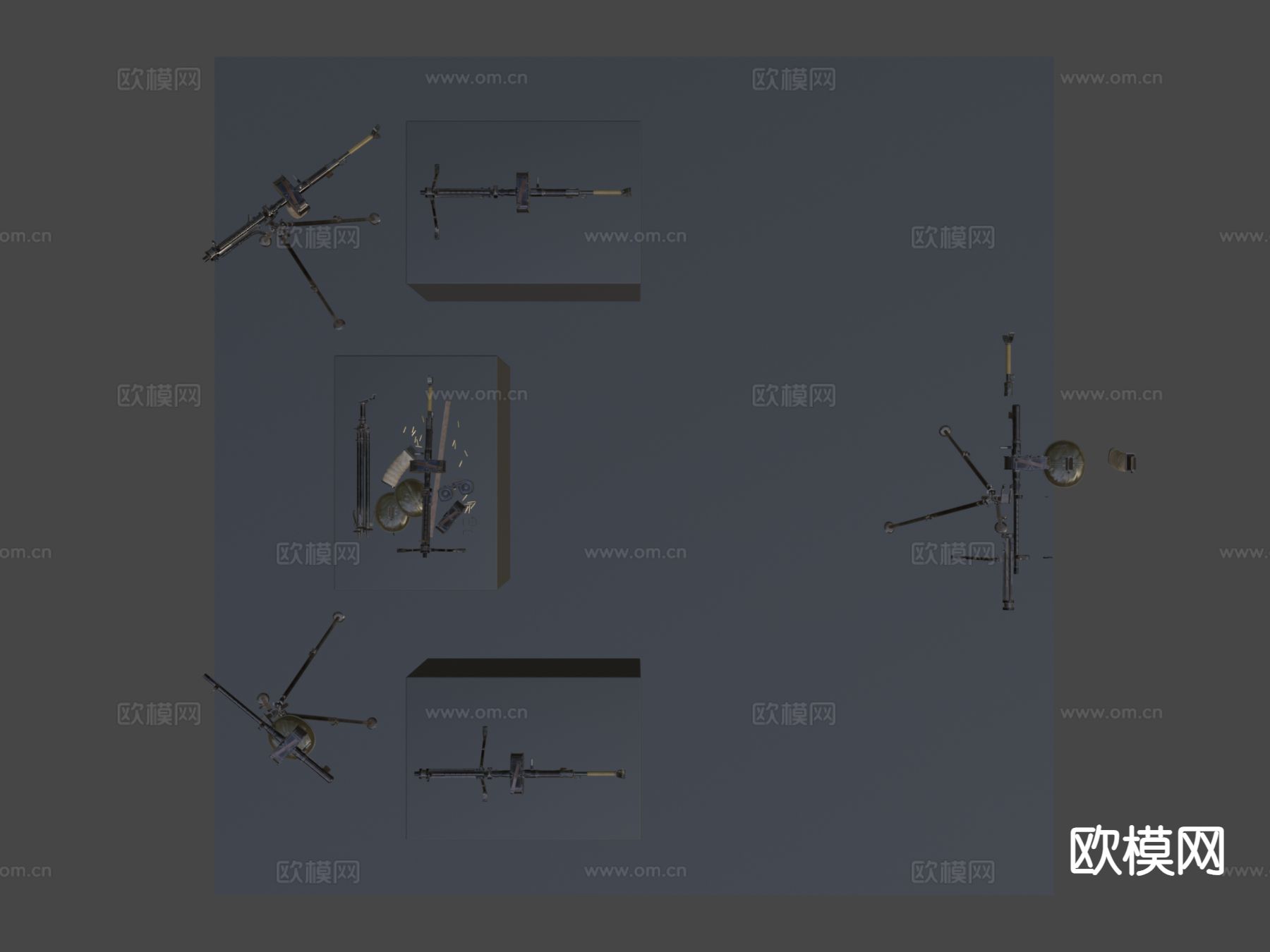 MG-15 重机枪 枪支 武器3d模型