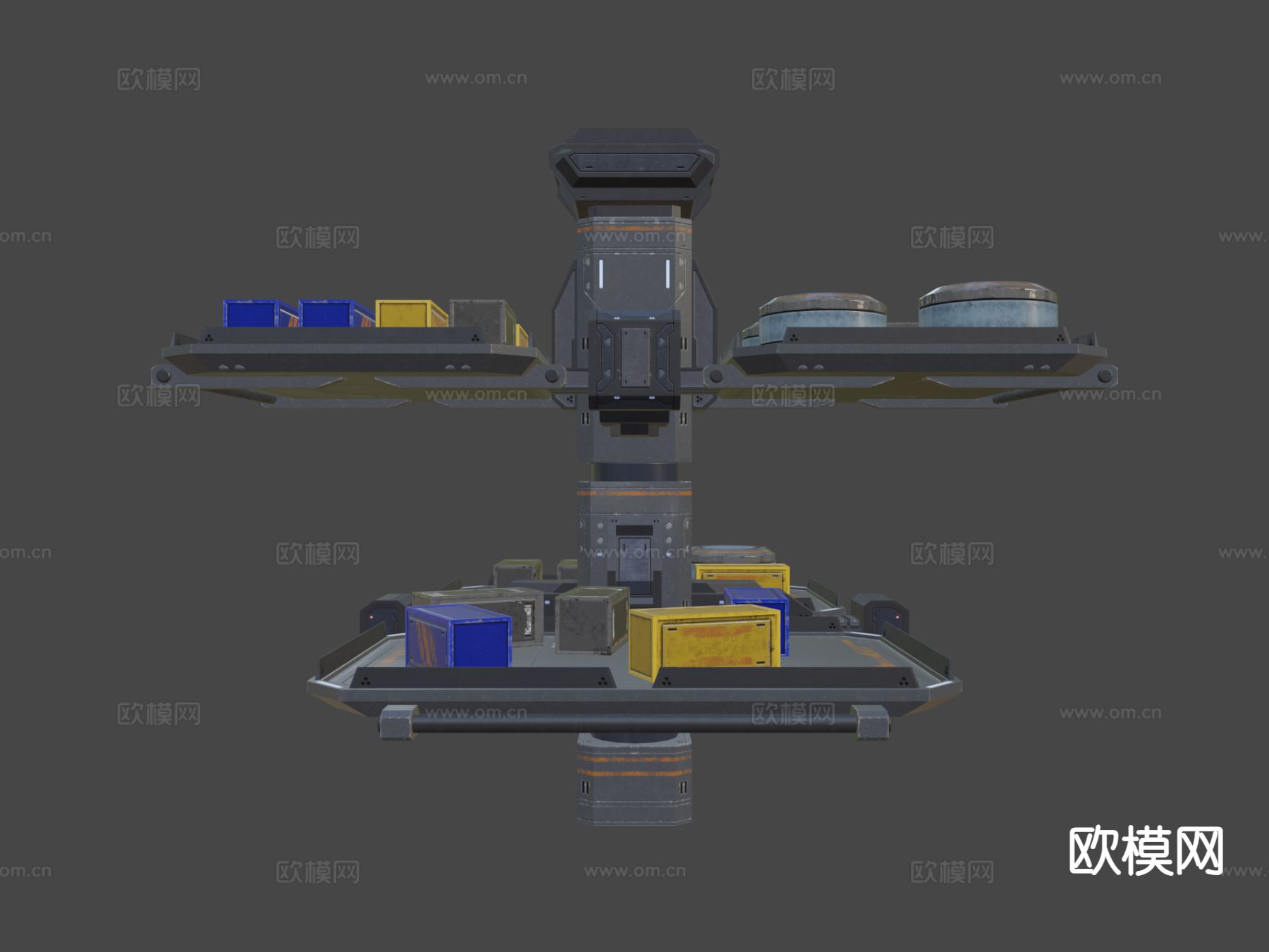 科幻 货物仓库3d模型