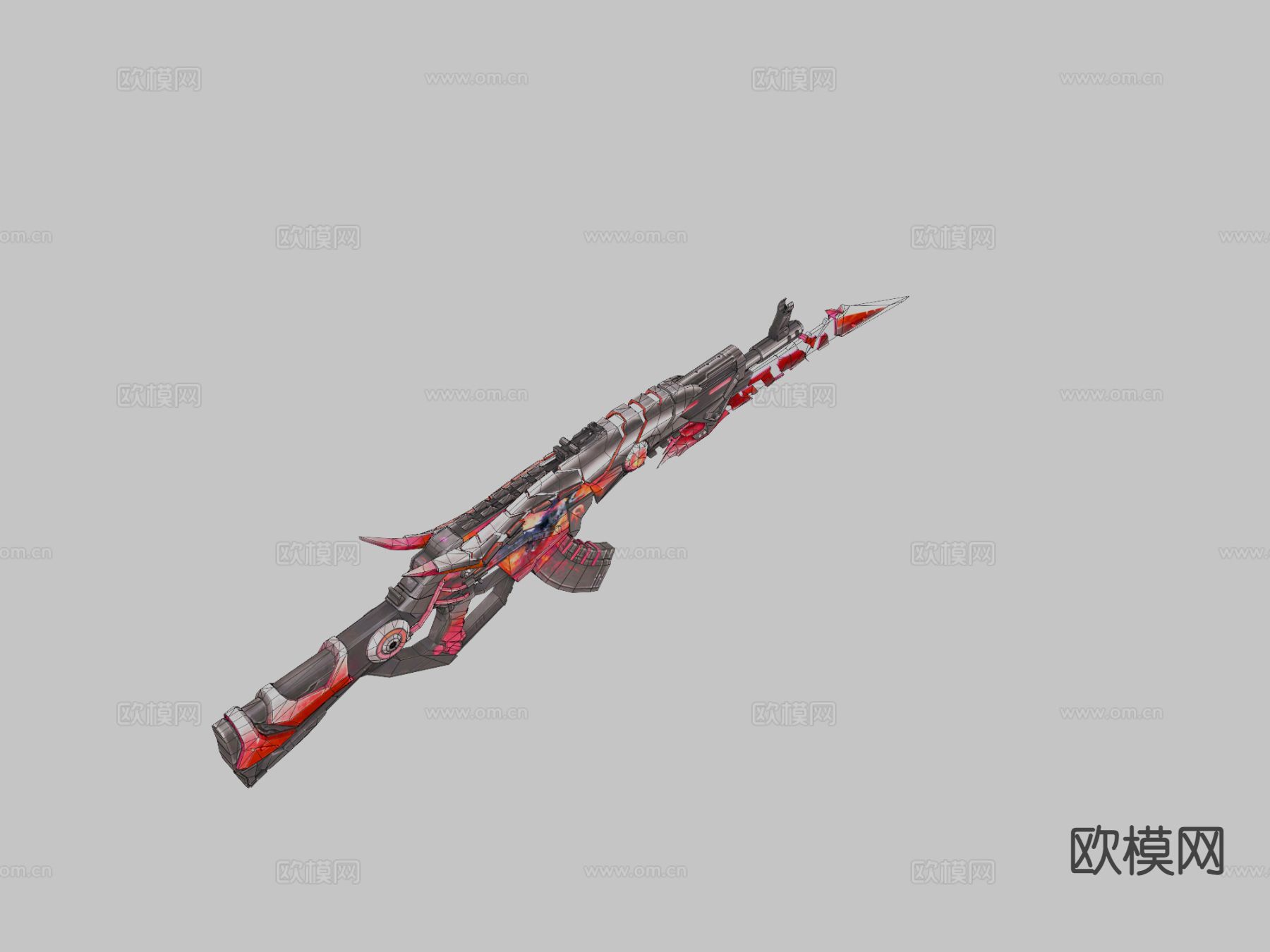 Ak47火乌鸦 武器3d模型