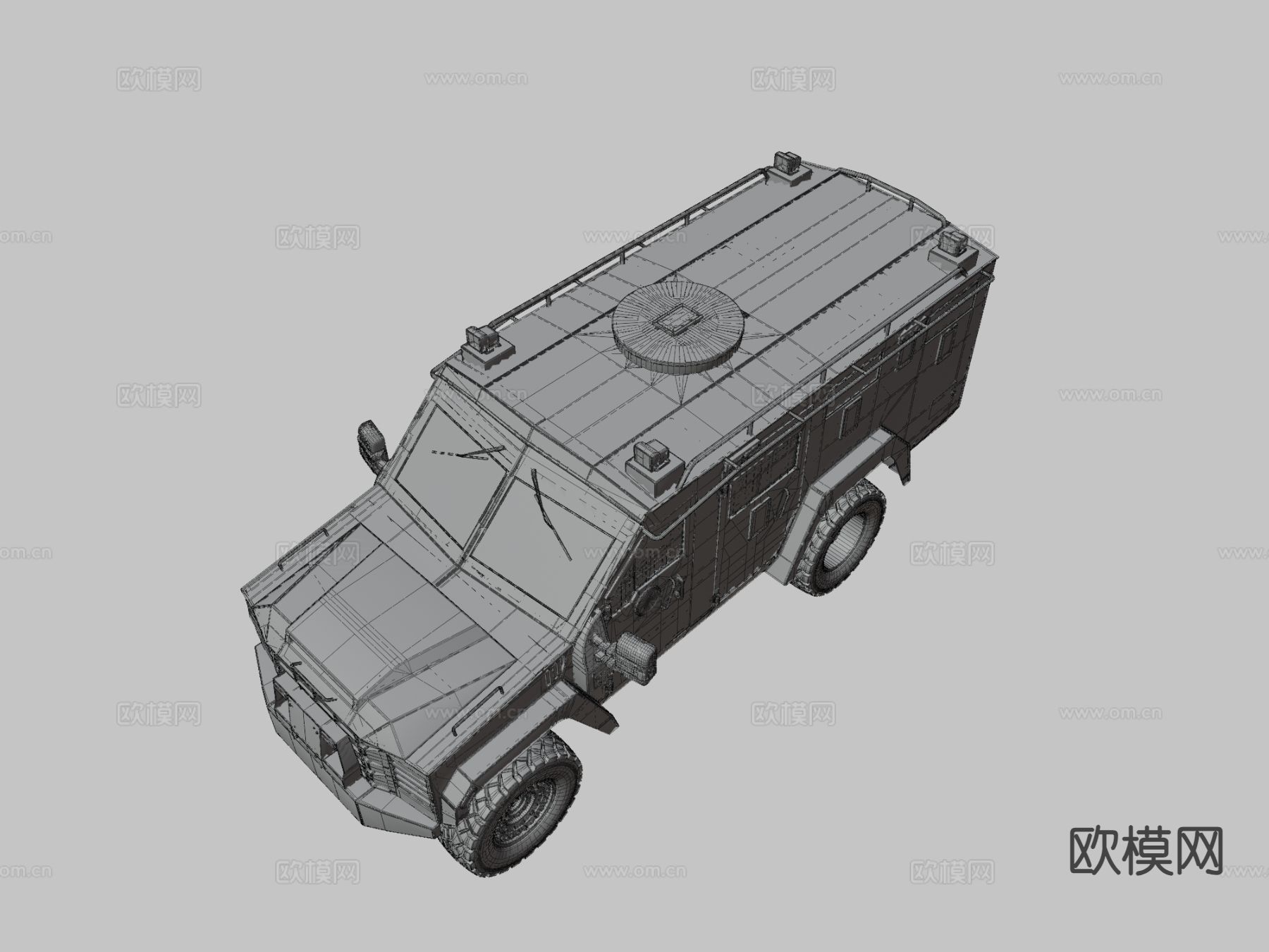 装甲车 越野车3d模型