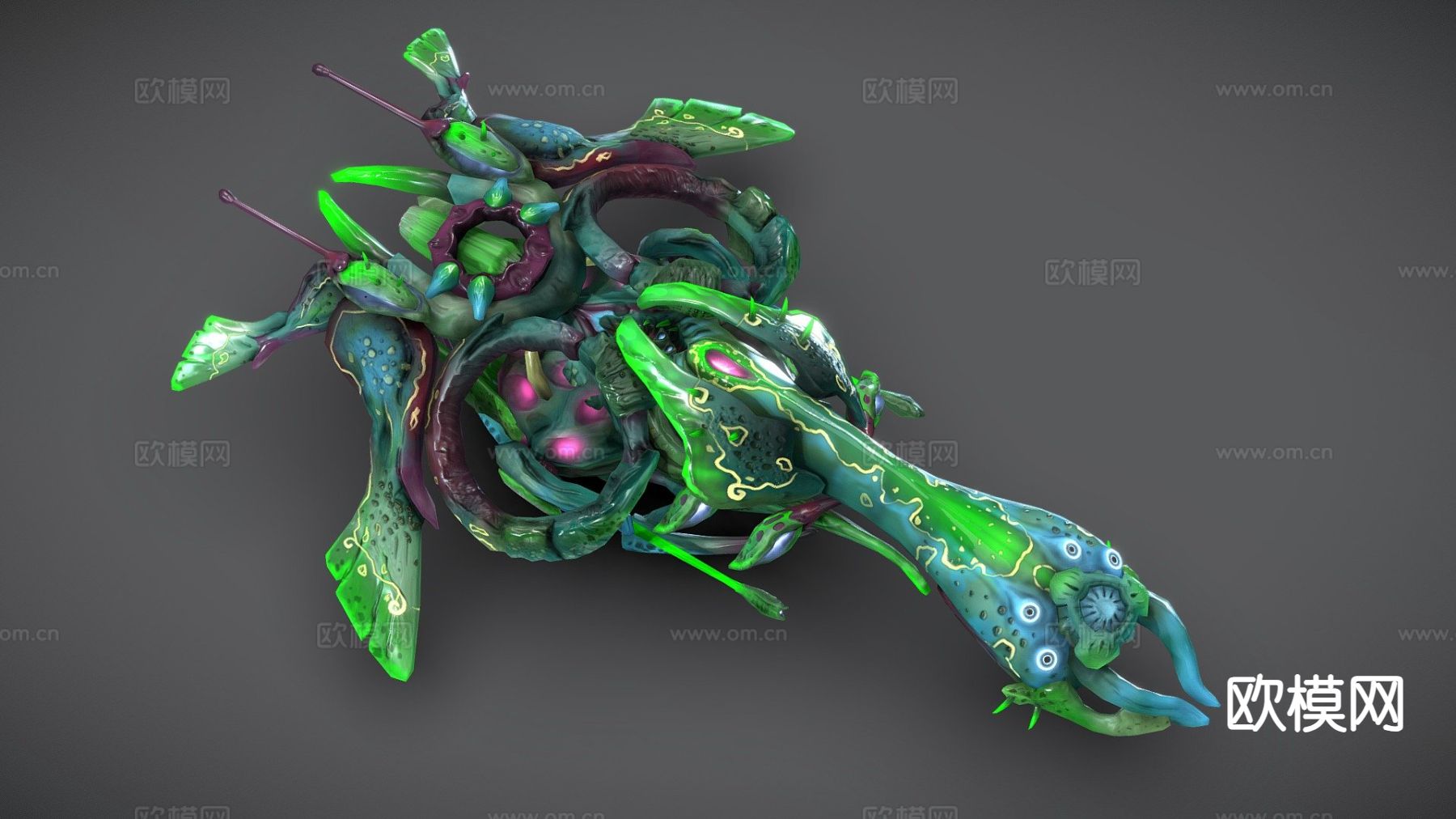 植物剑 动漫武器3d模型