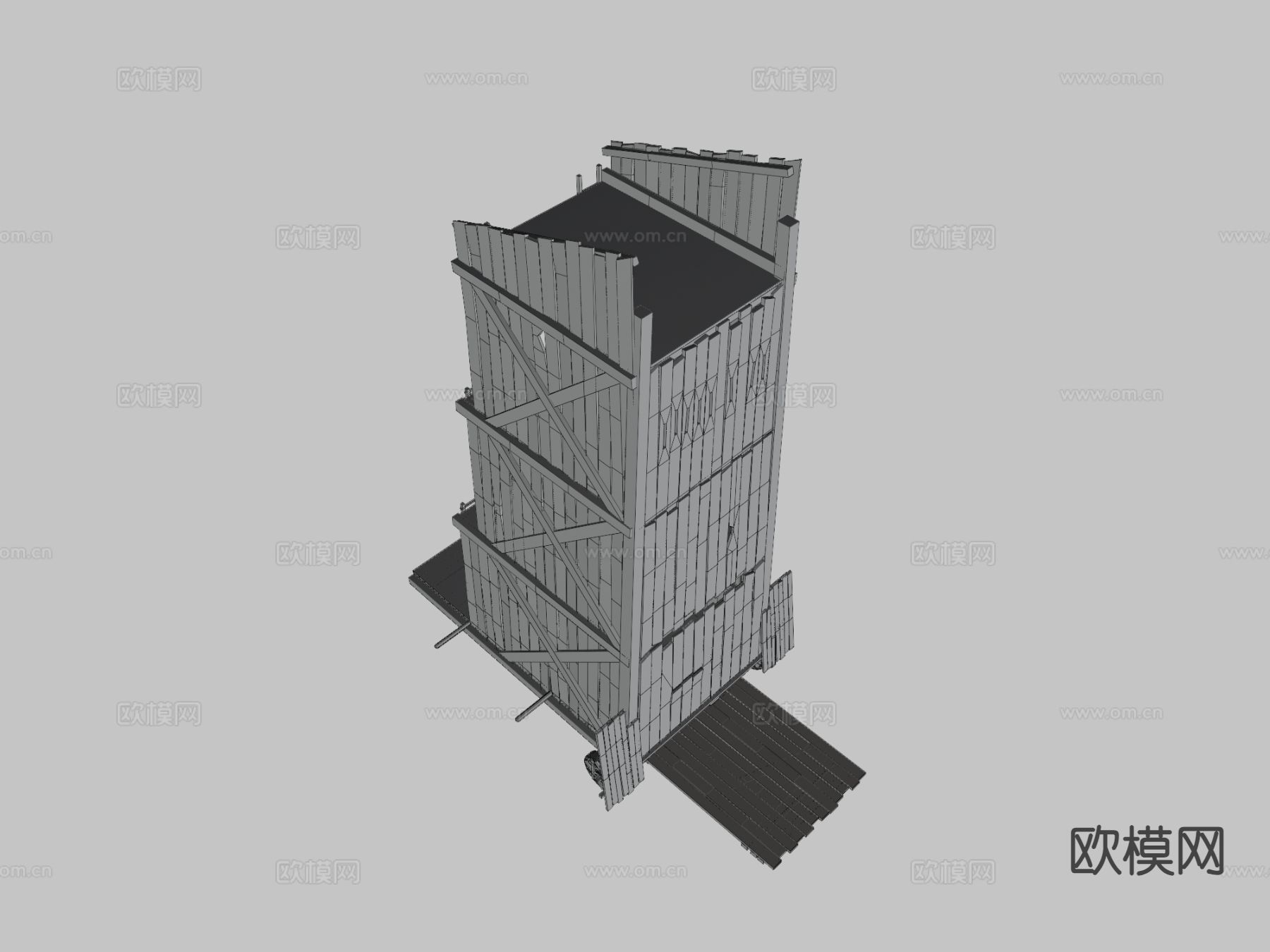 攻城塔 瞭望塔 观测站3d模型