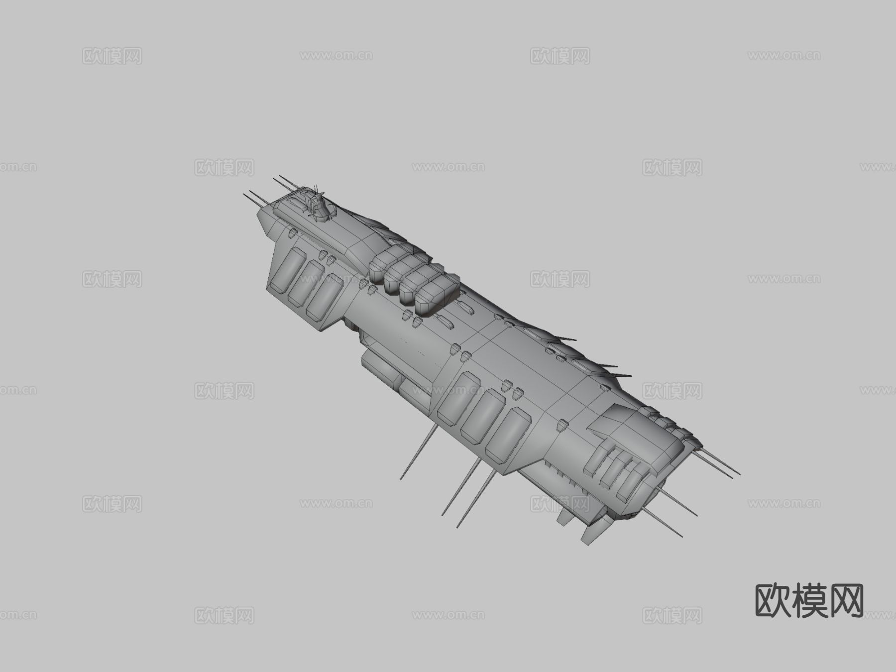 科幻飞船3d模型