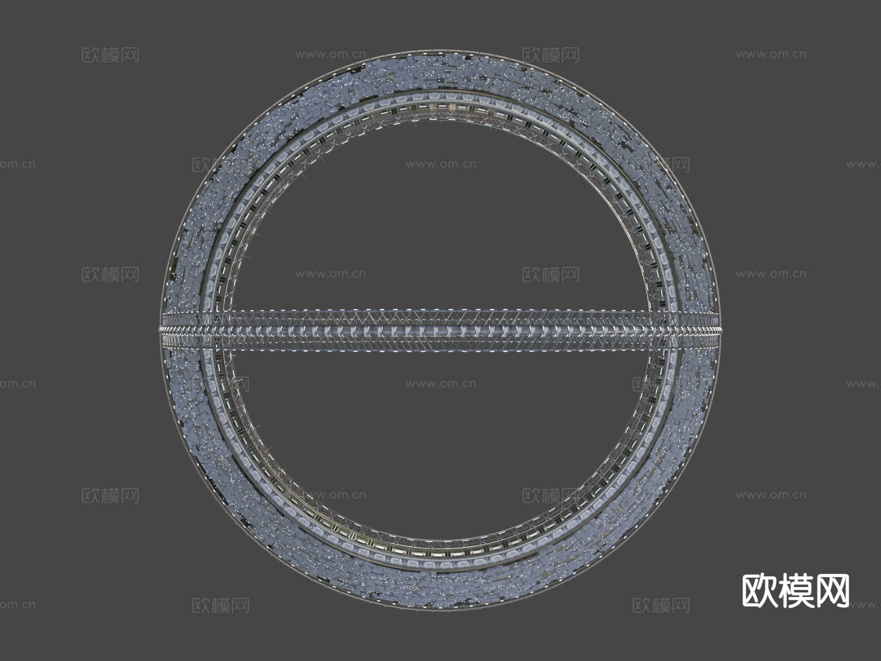 太空站 发电站3d模型