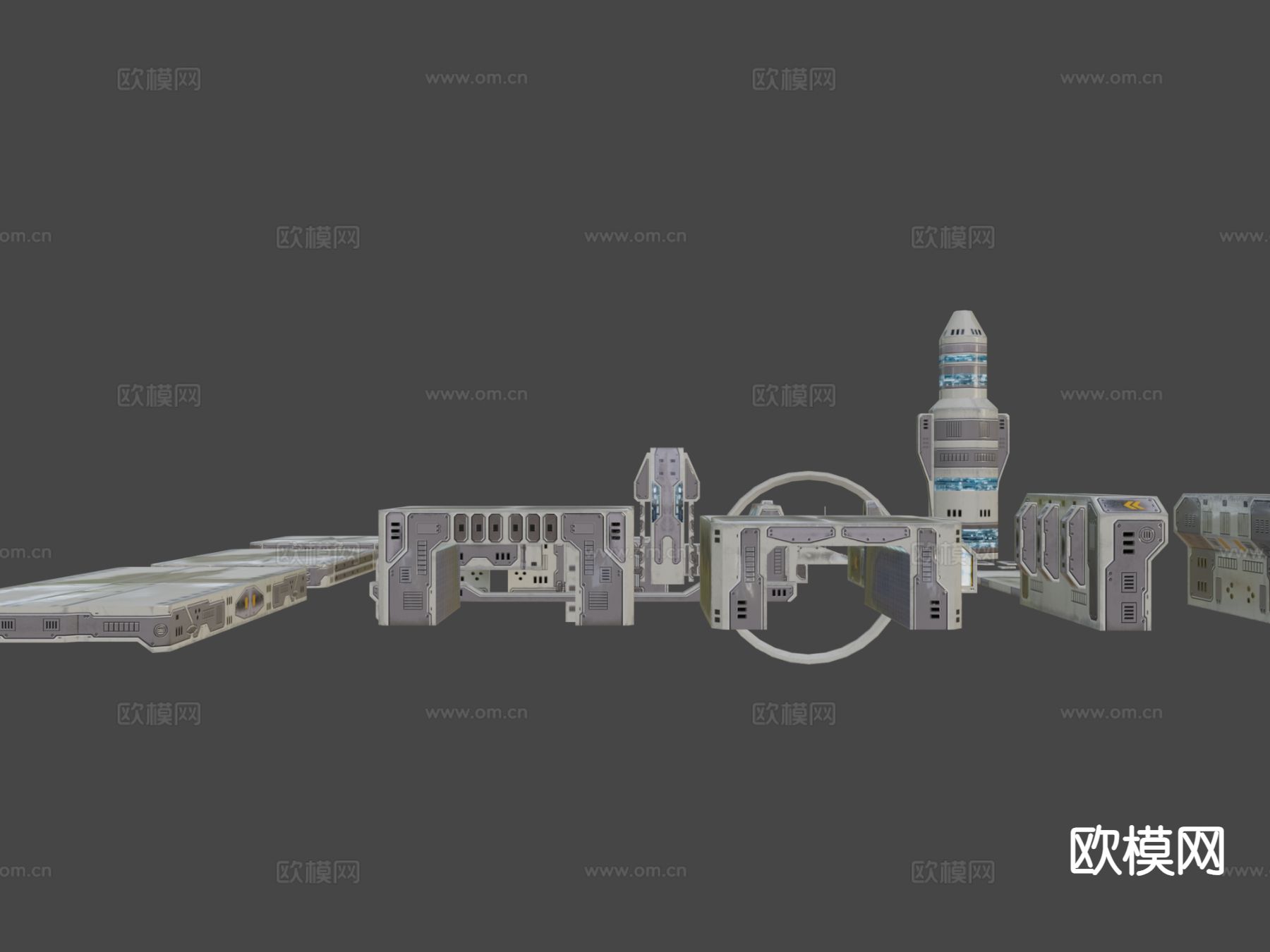 太空平台 游戏道具3d模型