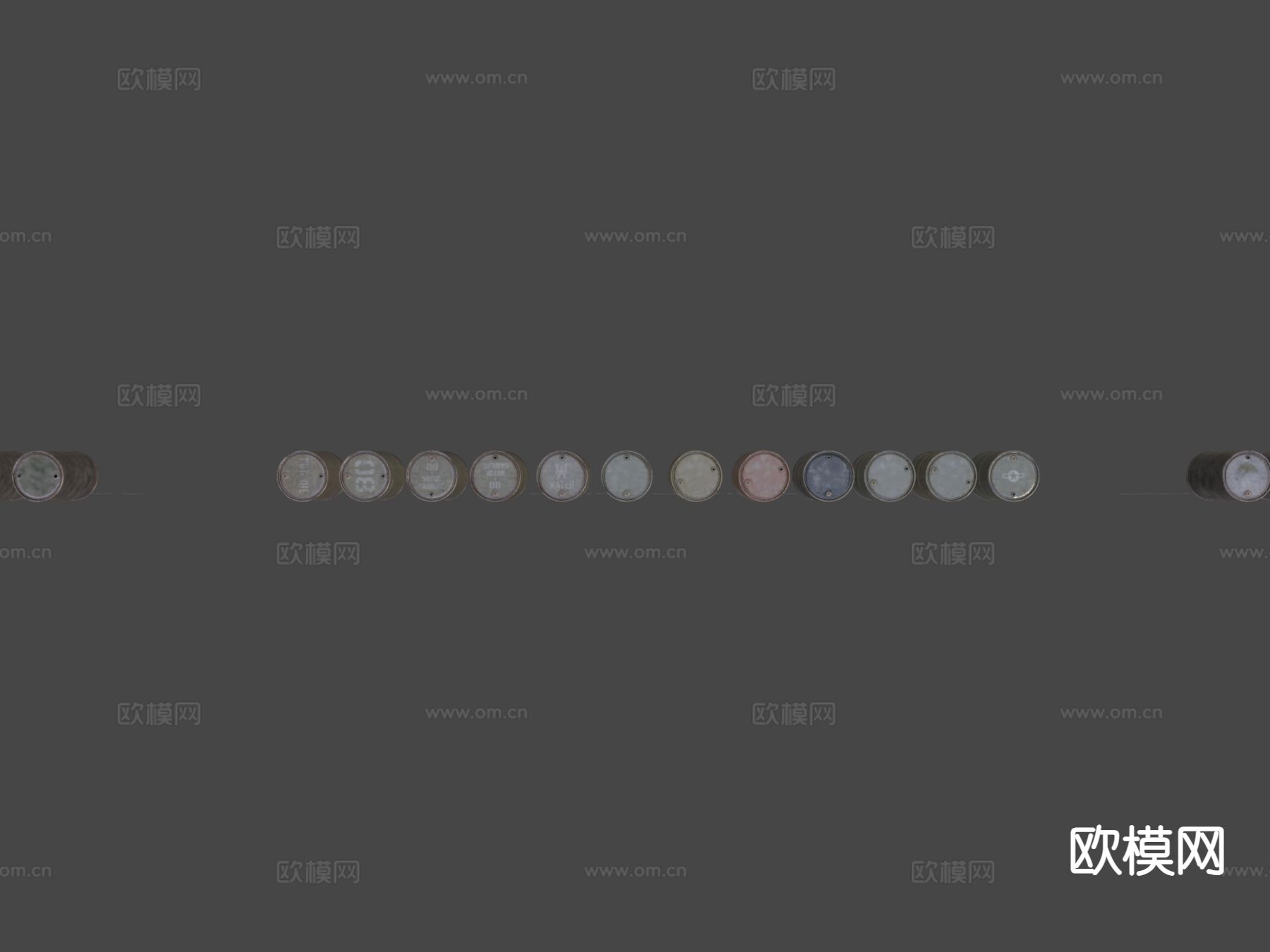 200L油桶 汽油桶 原料桶3d模型下载（渲染图7）