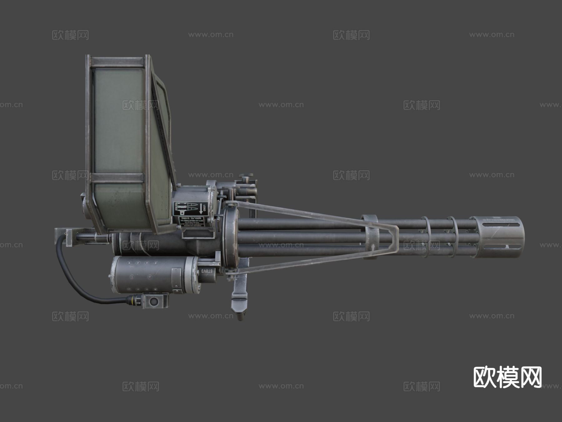 天启武器 加特林枪 枪支3d模型