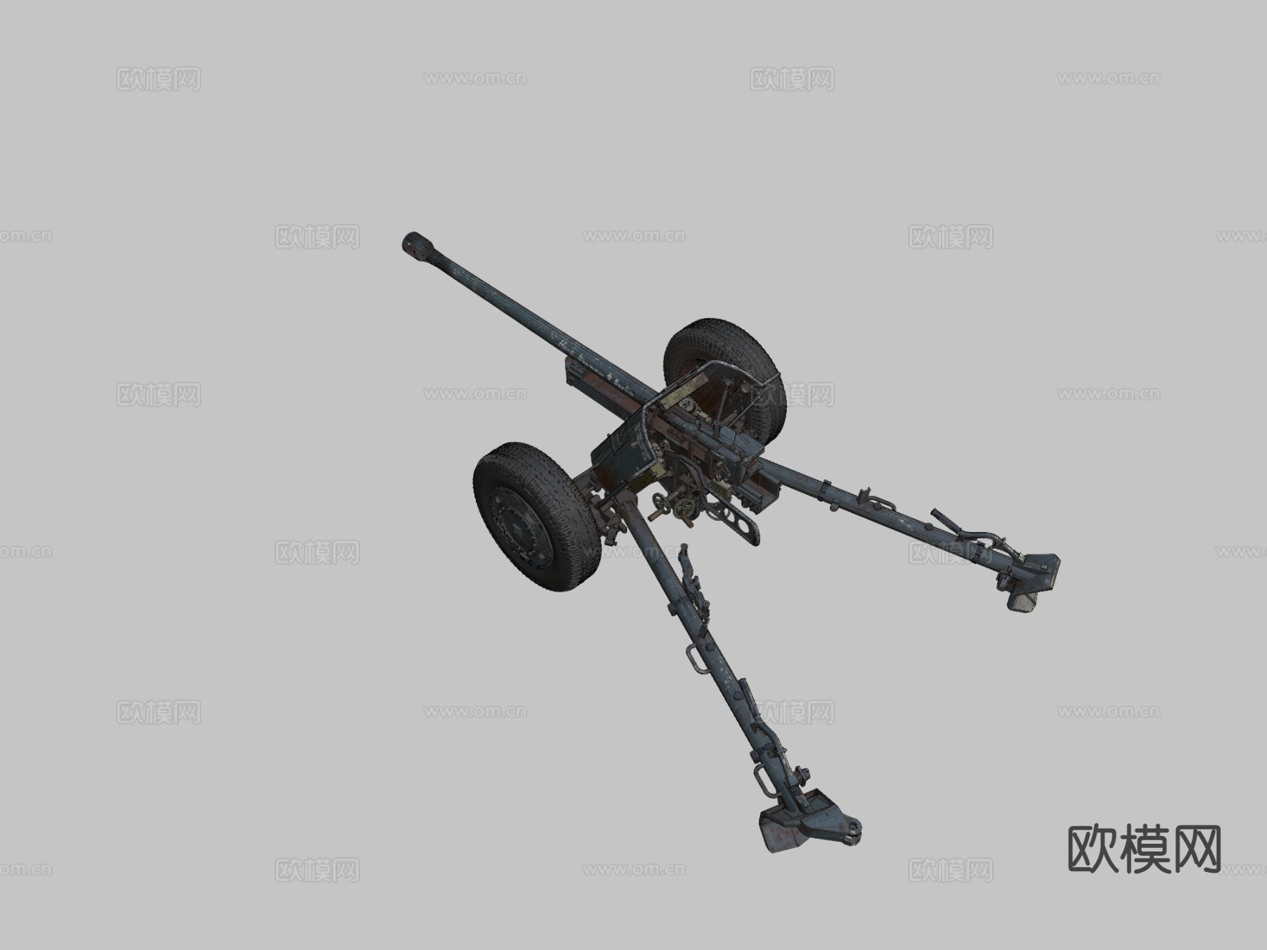 Pak 38德国炮3d模型