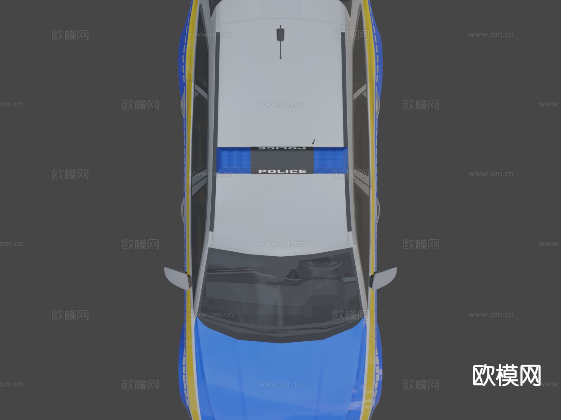 警车 汽车3d模型