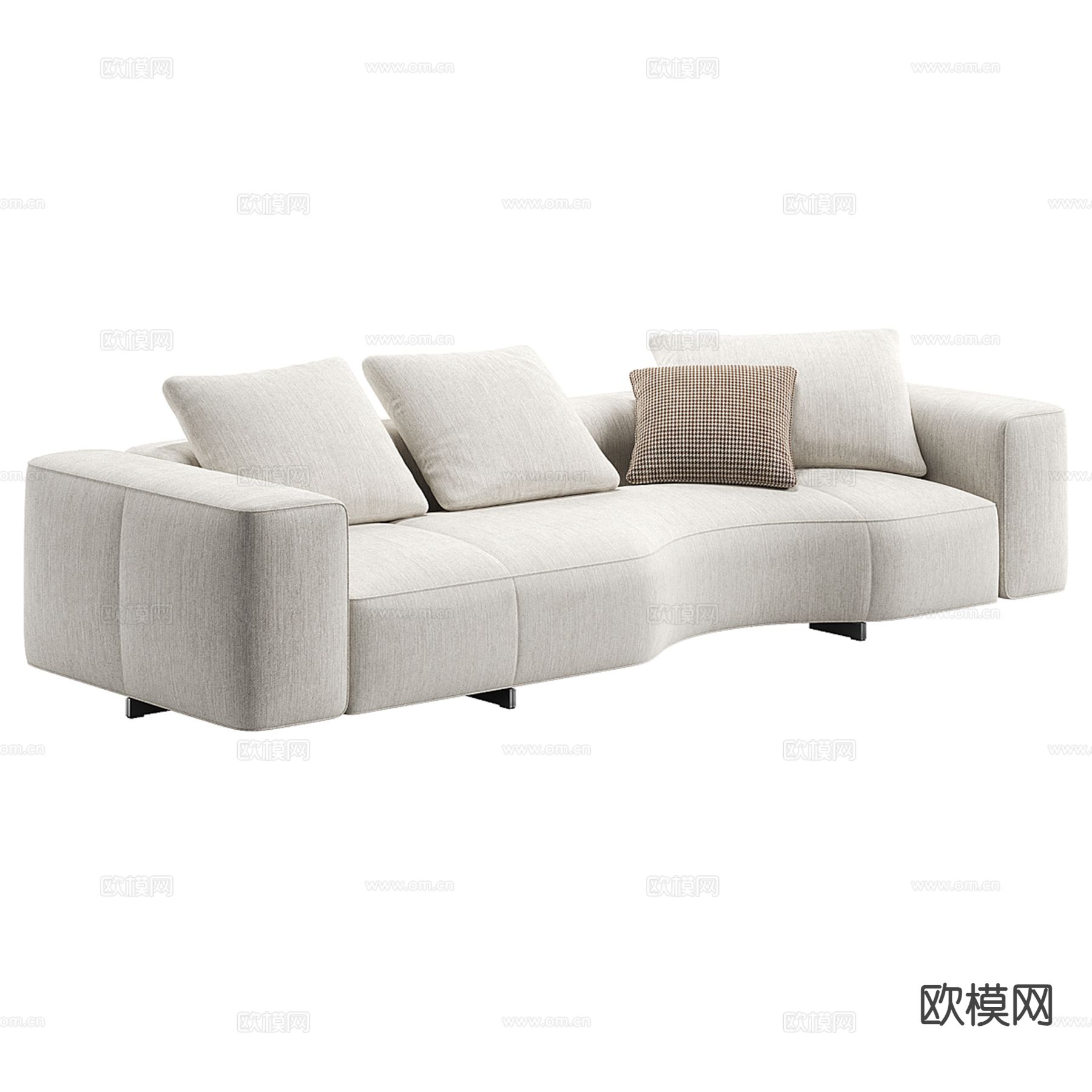 Minotti 异形沙发 弧形沙发3d模型