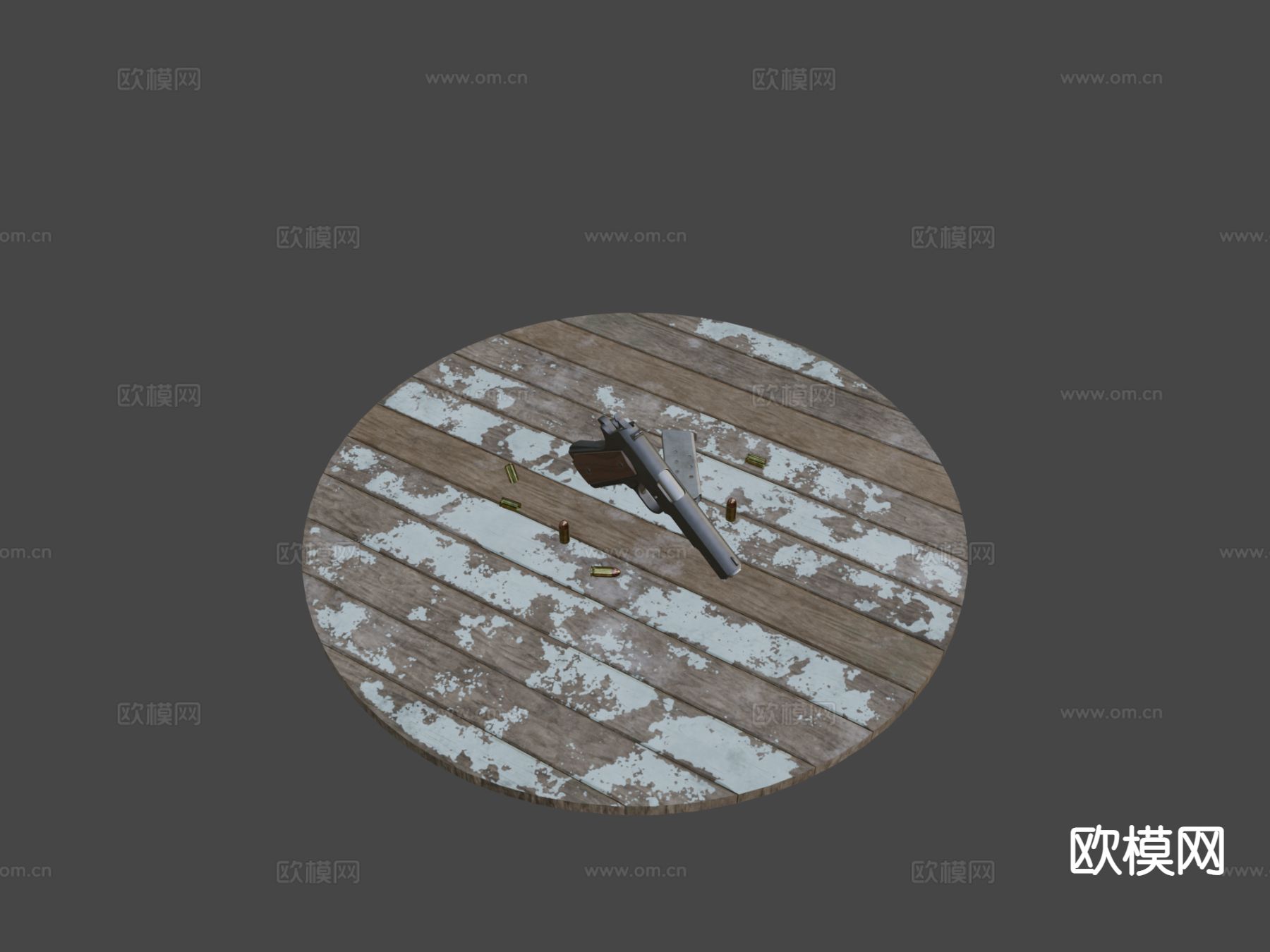 M1911手枪 枪支 枪械3d模型下载（渲染图9）